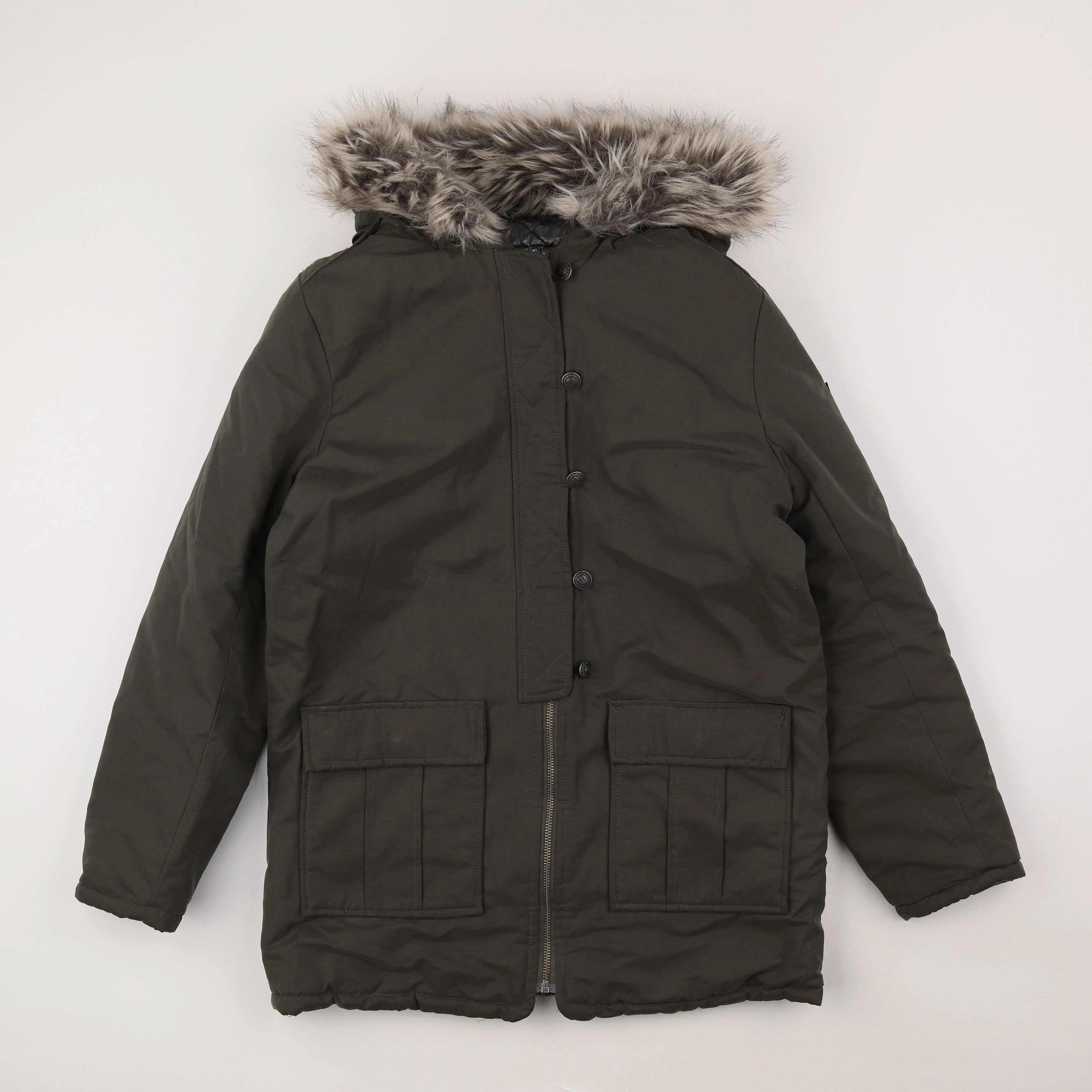 IKKS - parka réversible vert, bronze - 16 ans