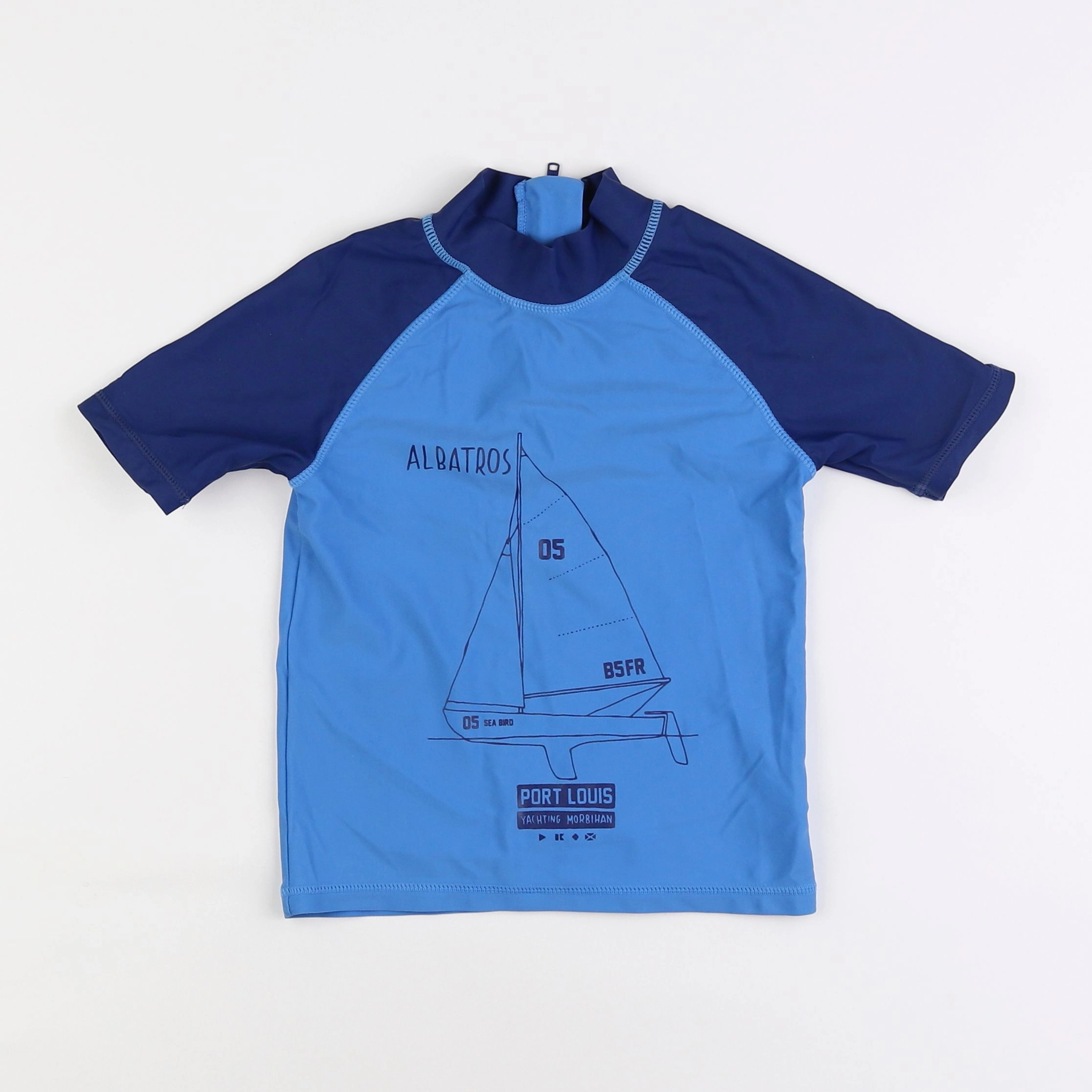 Vertbaudet - tee-shirt de bain bleu - 6 ans