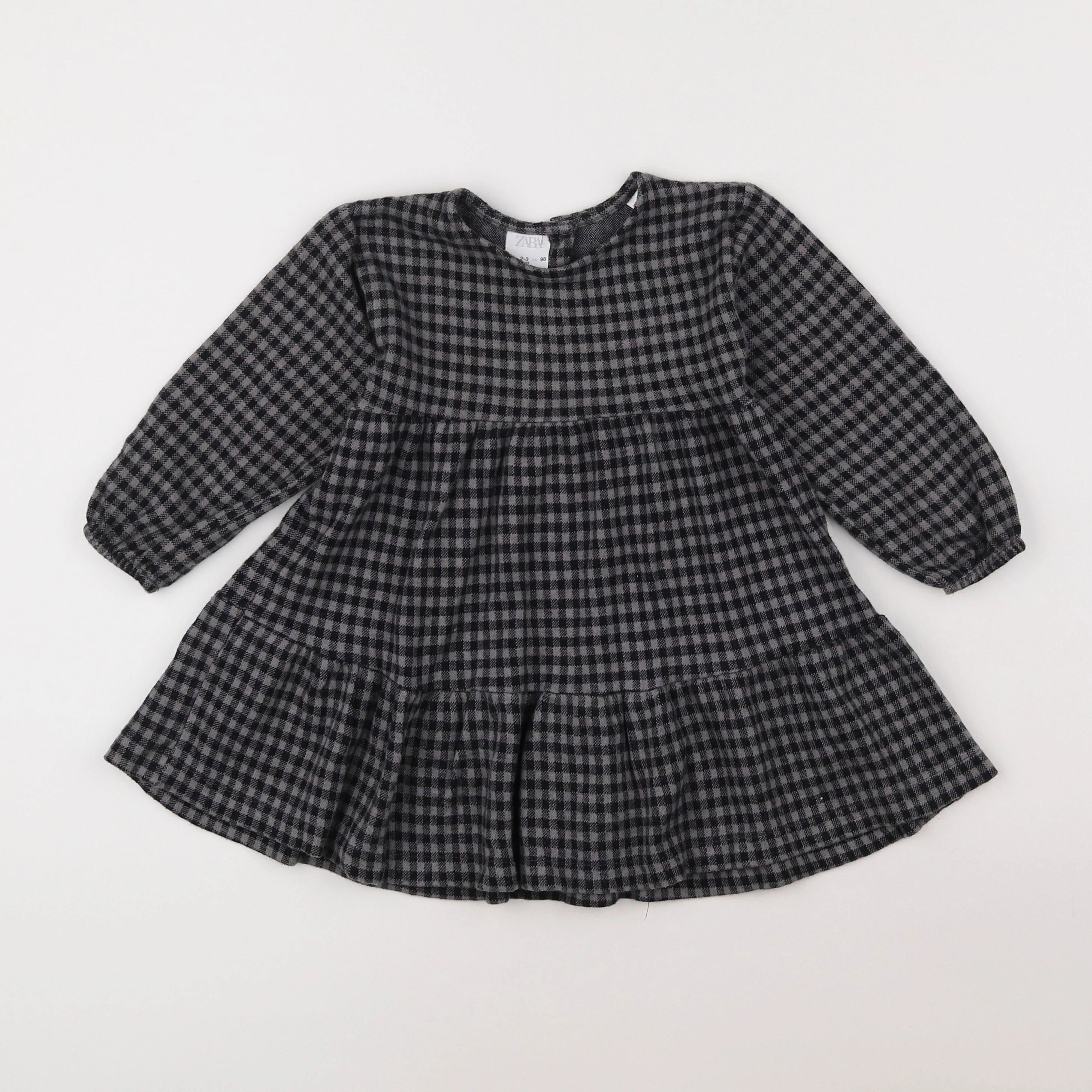 Zara - robe gris - 2/3 ans