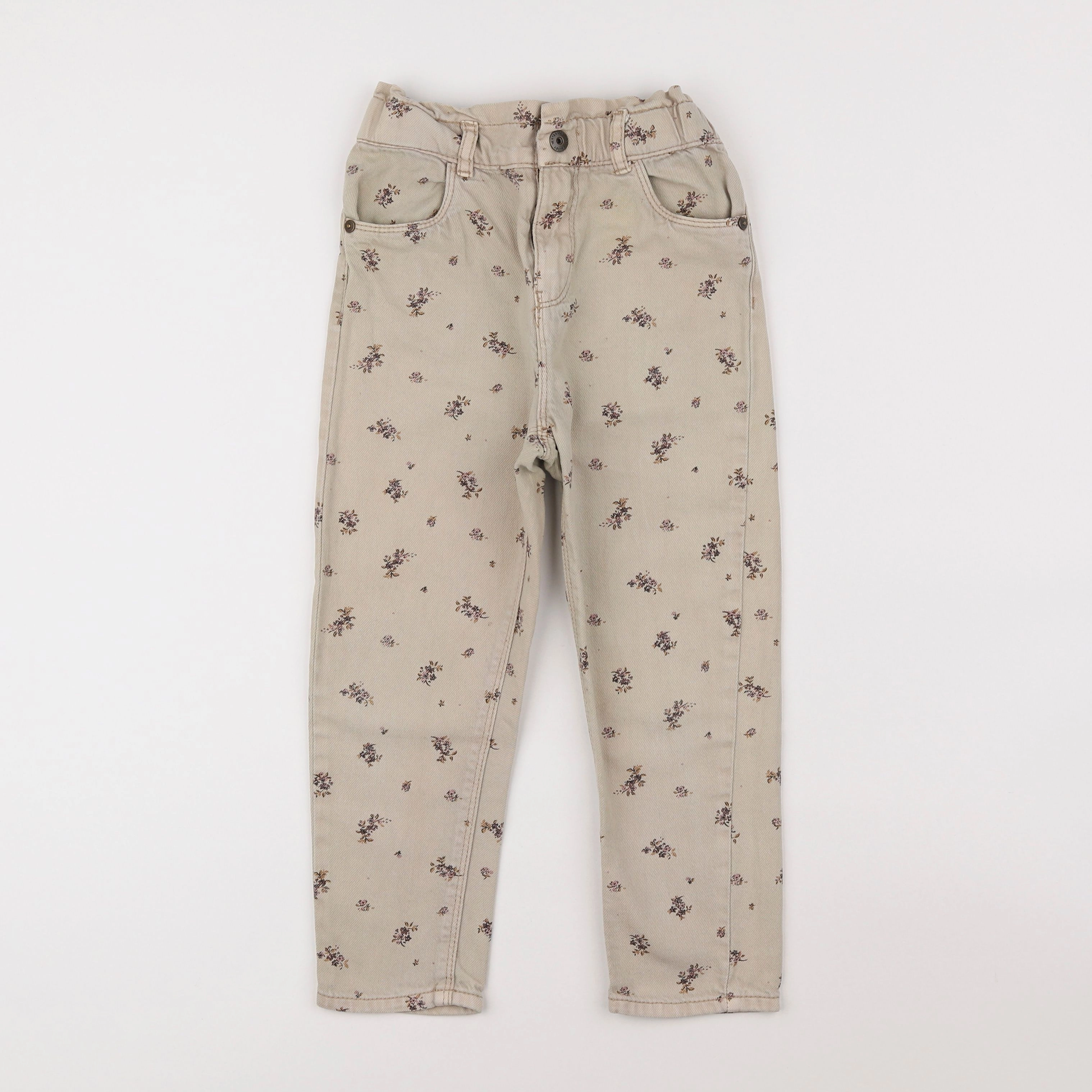 Vertbaudet - pantalon beige - 6 ans