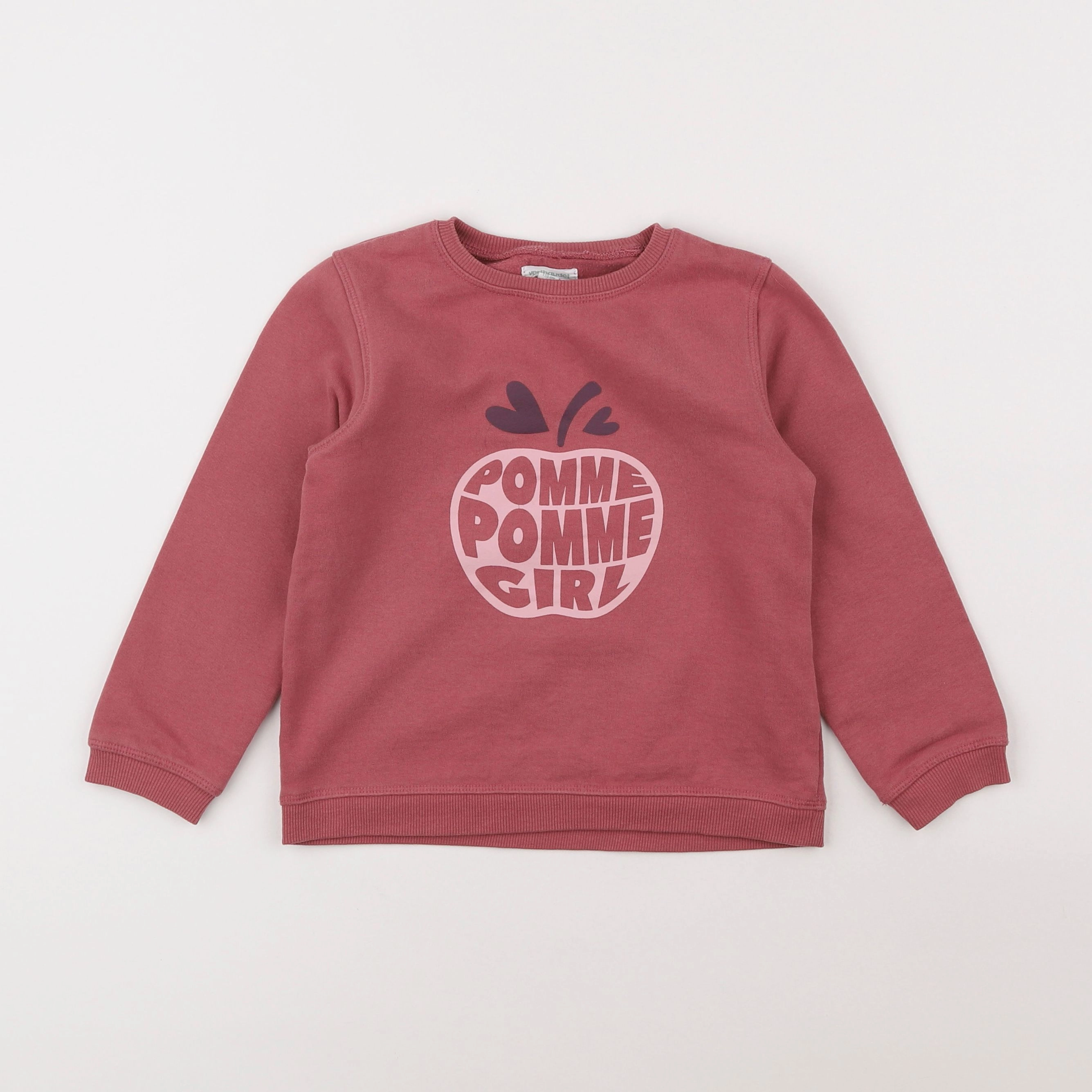 Vertbaudet - sweat rose - 5 ans