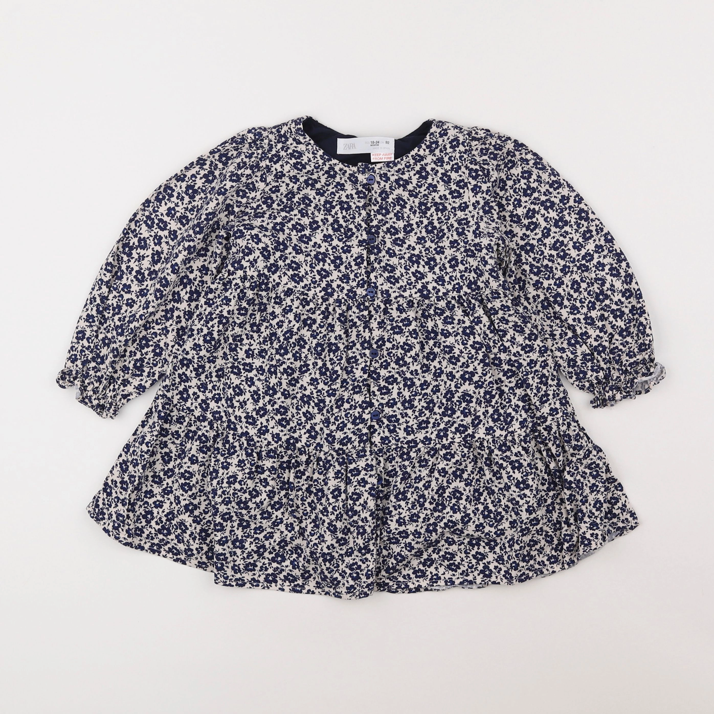 Zara - robe bleu - 18 mois à 2 ans