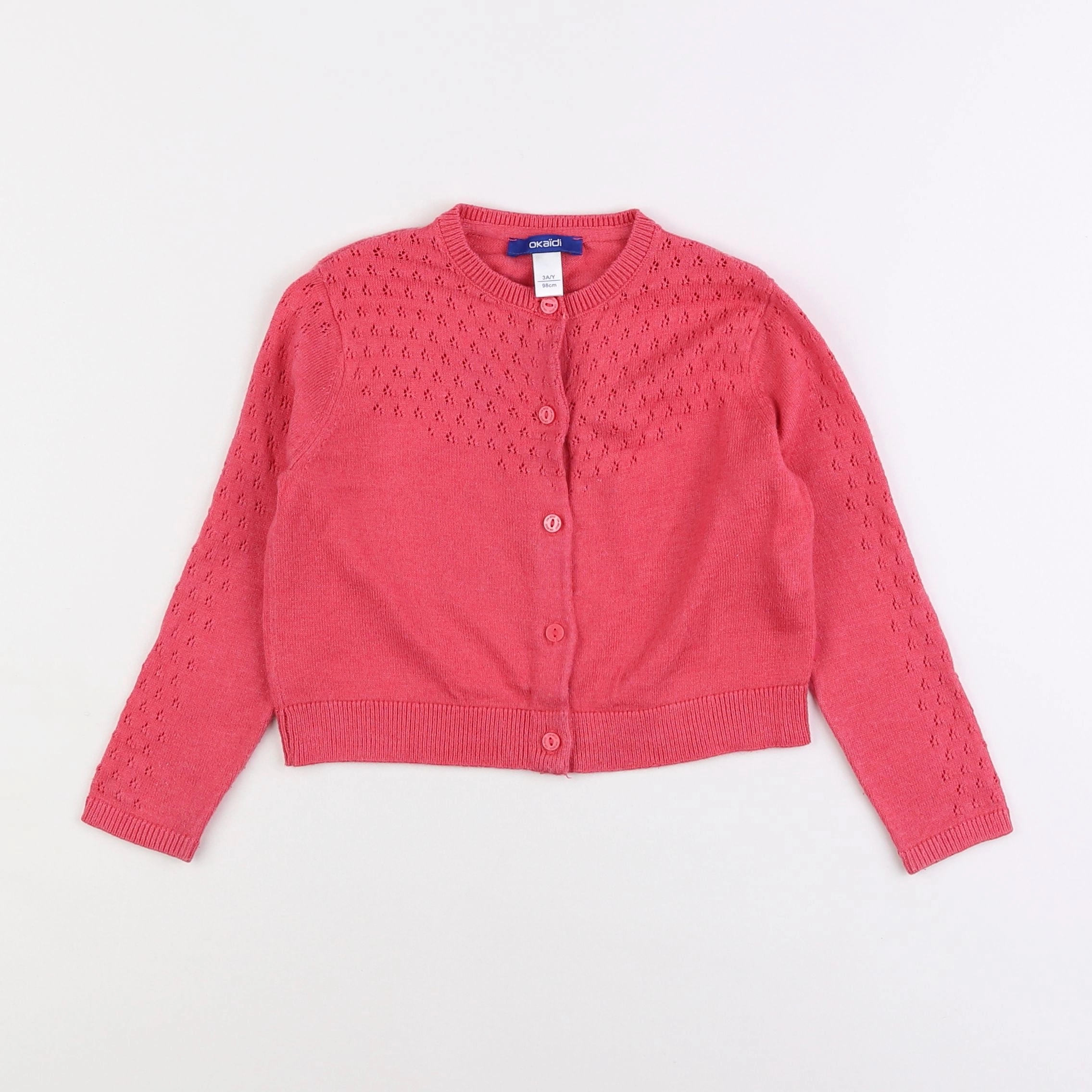 Okaidi - gilet rose - 3 ans