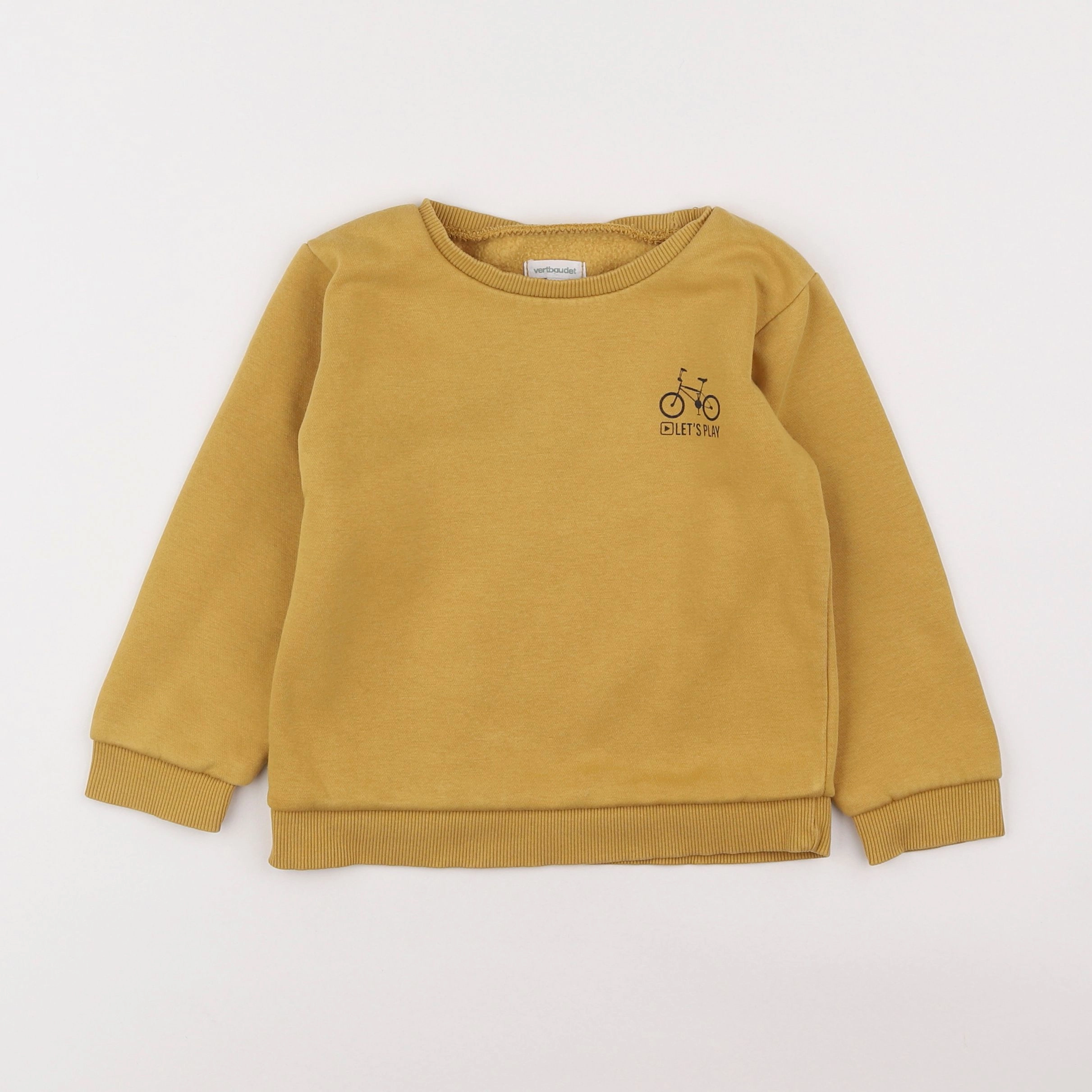 Vertbaudet - sweat jaune - 4 ans