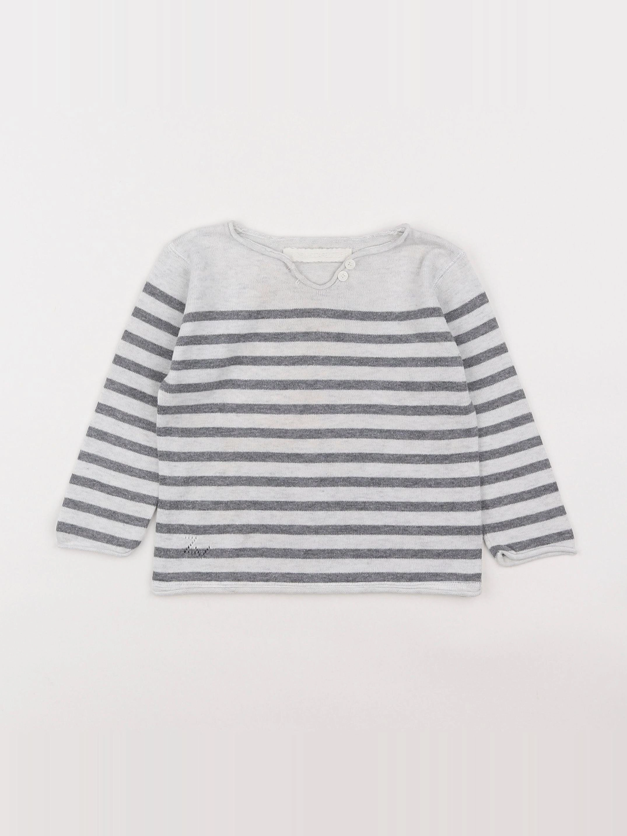 Zadig & Voltaire - pull gris - 18 mois