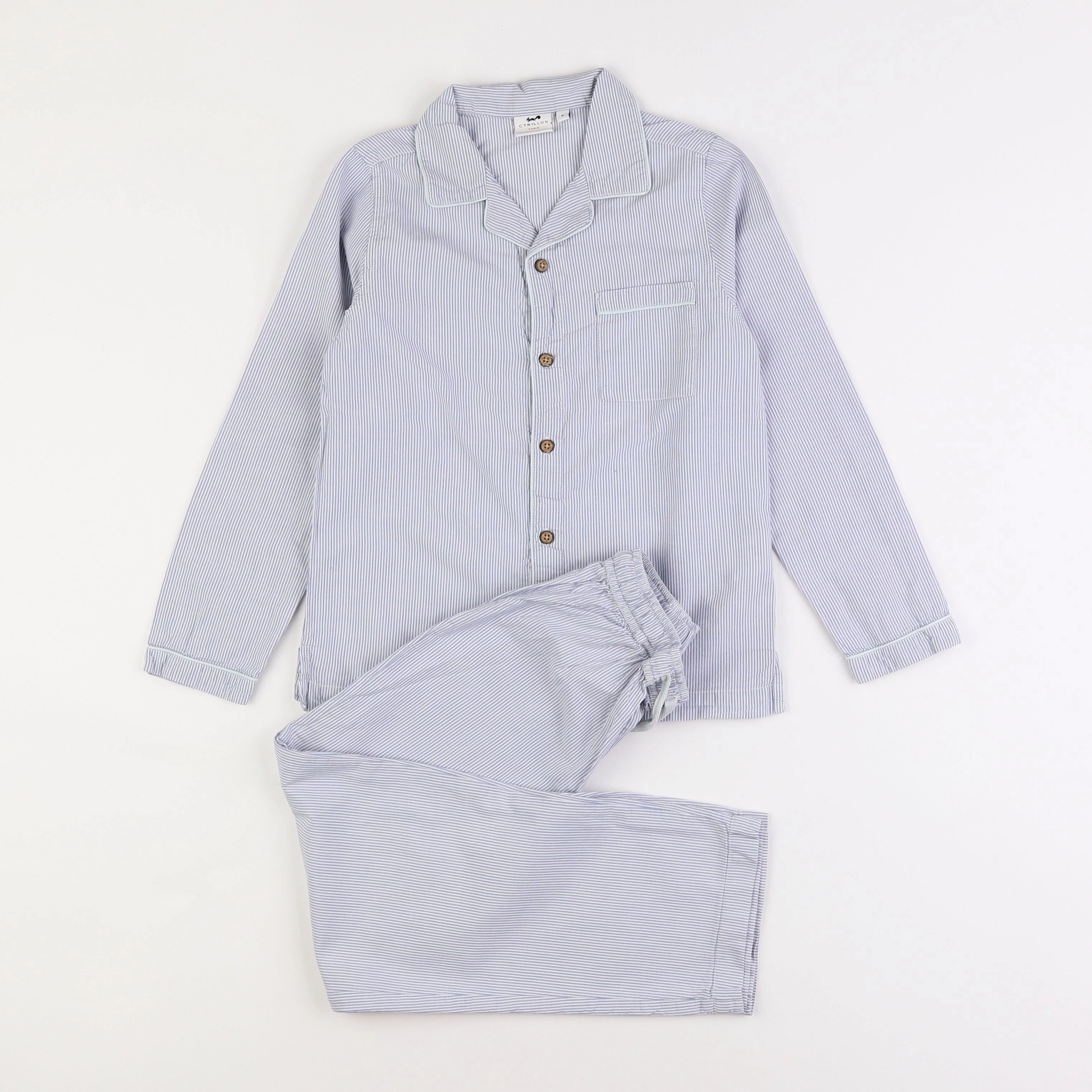 Cyrillus - pyjama coton bleu - 8 ans