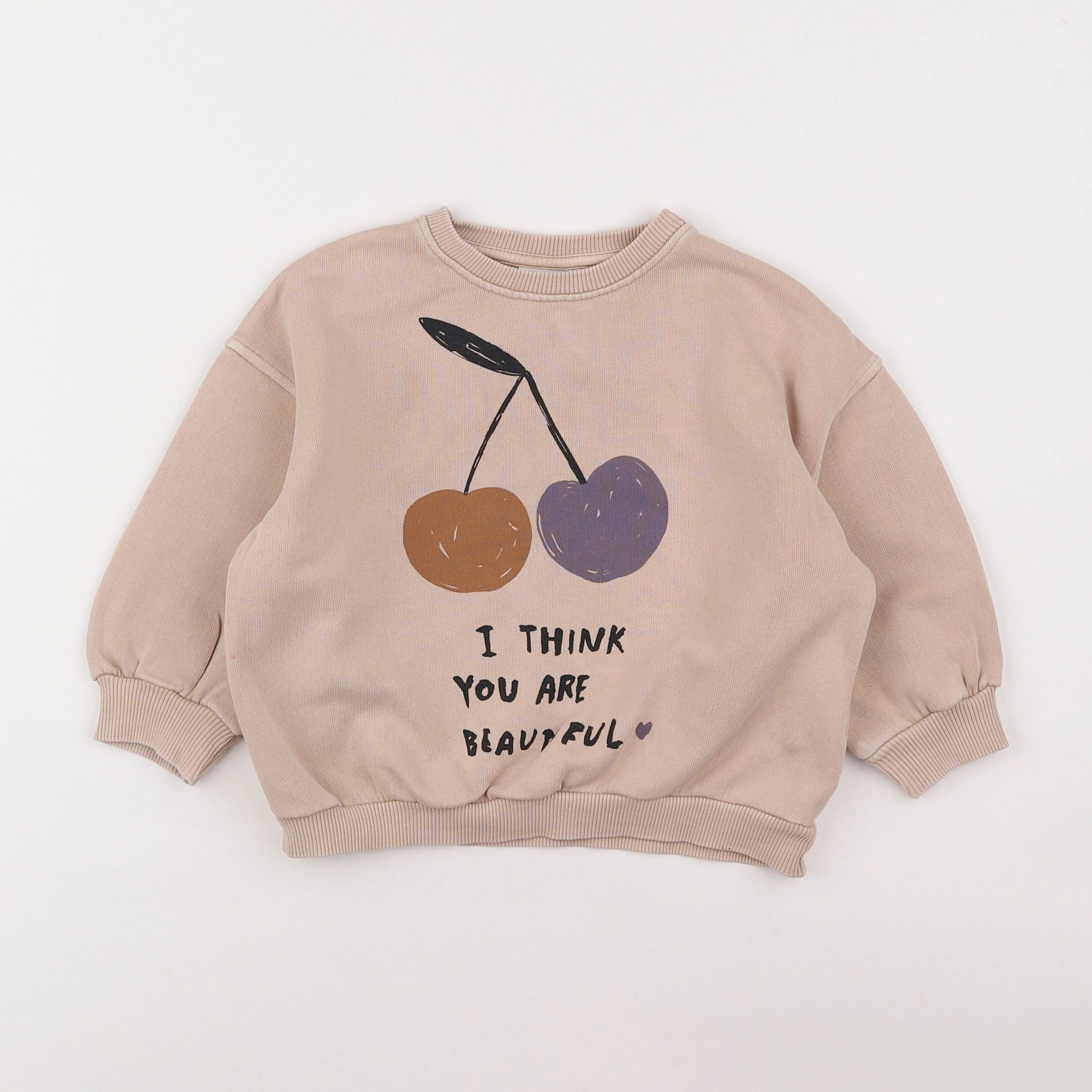 Zara - sweat beige - 12/18 mois