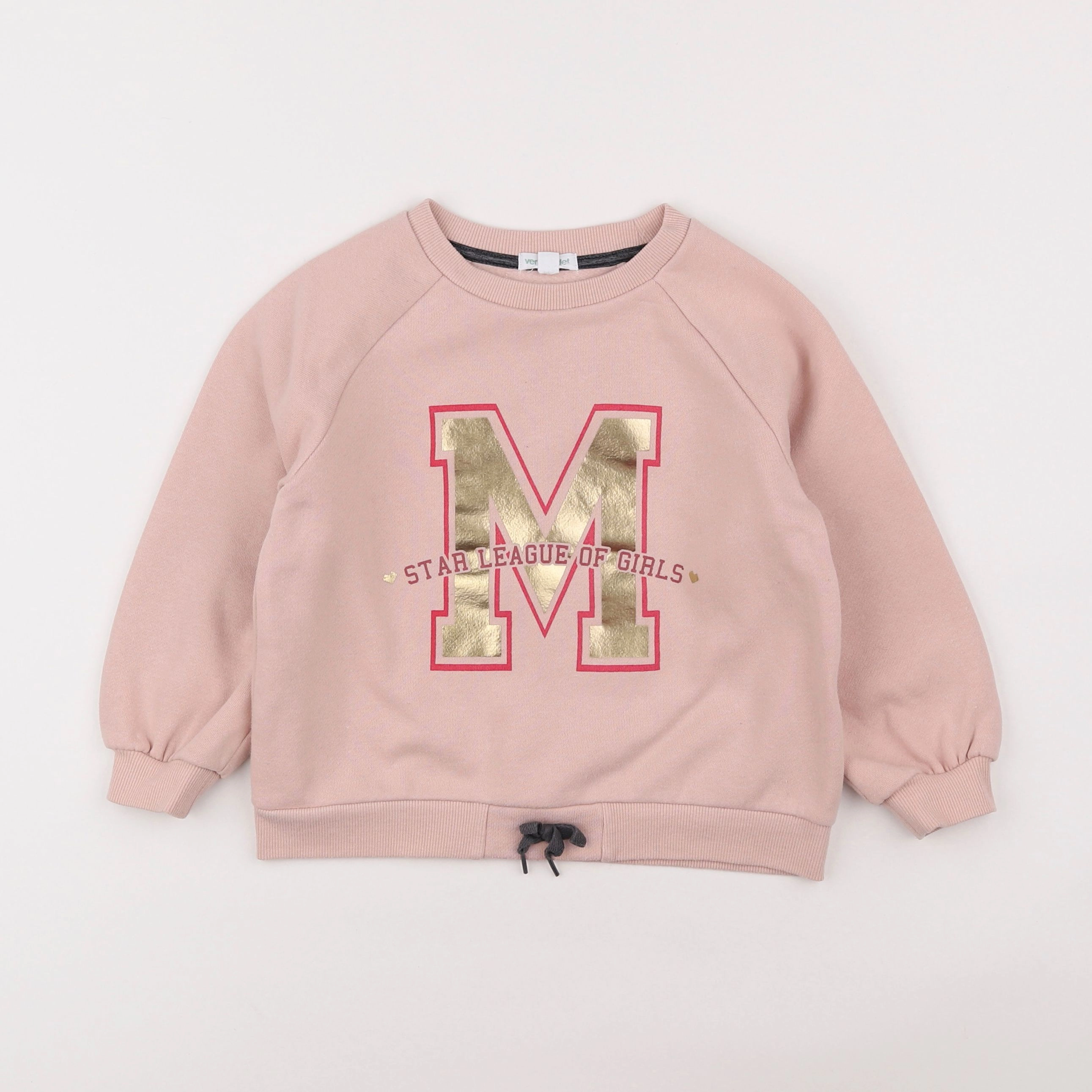 Vertbaudet - sweat rose - 5 ans