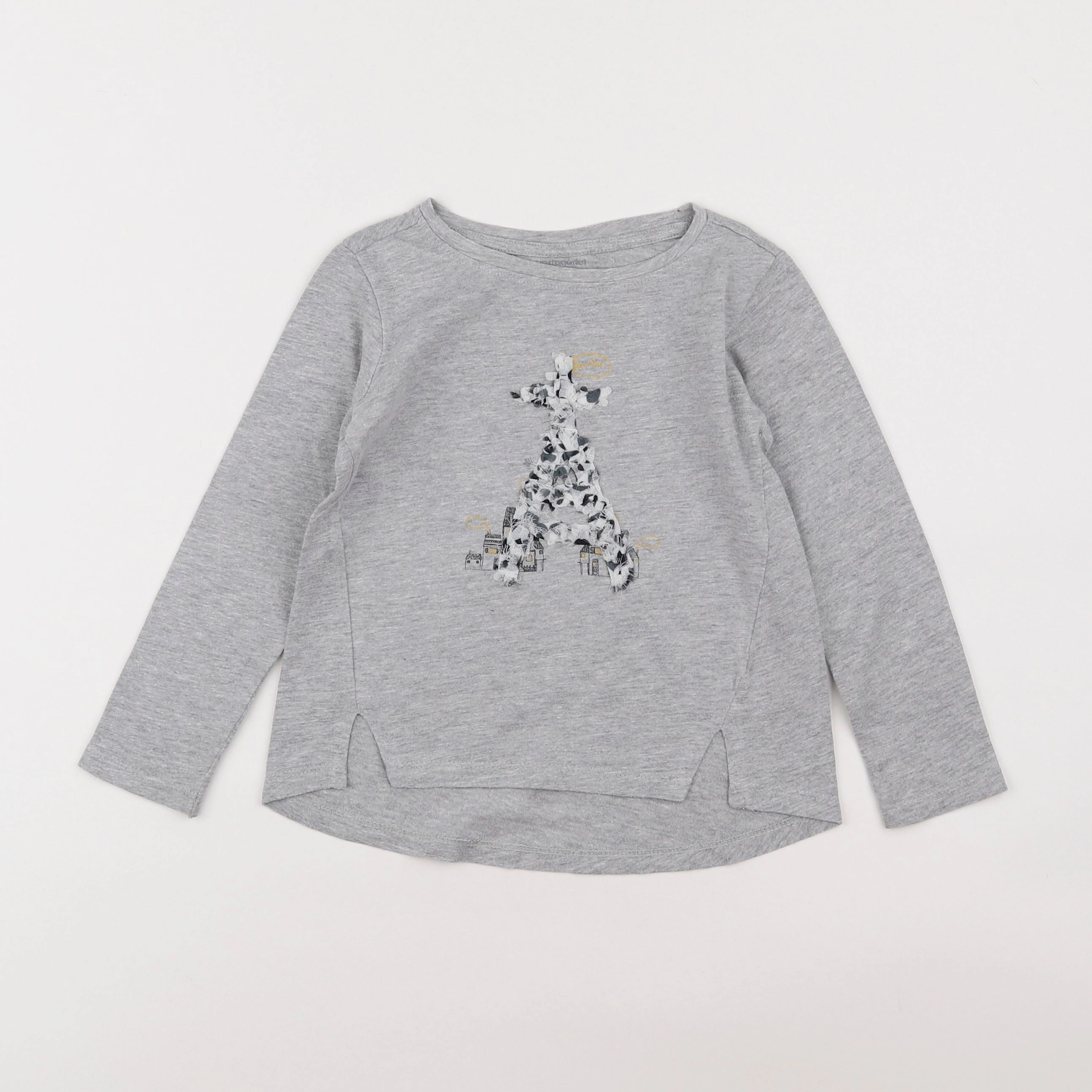 Vertbaudet - tee-shirt gris - 4 ans