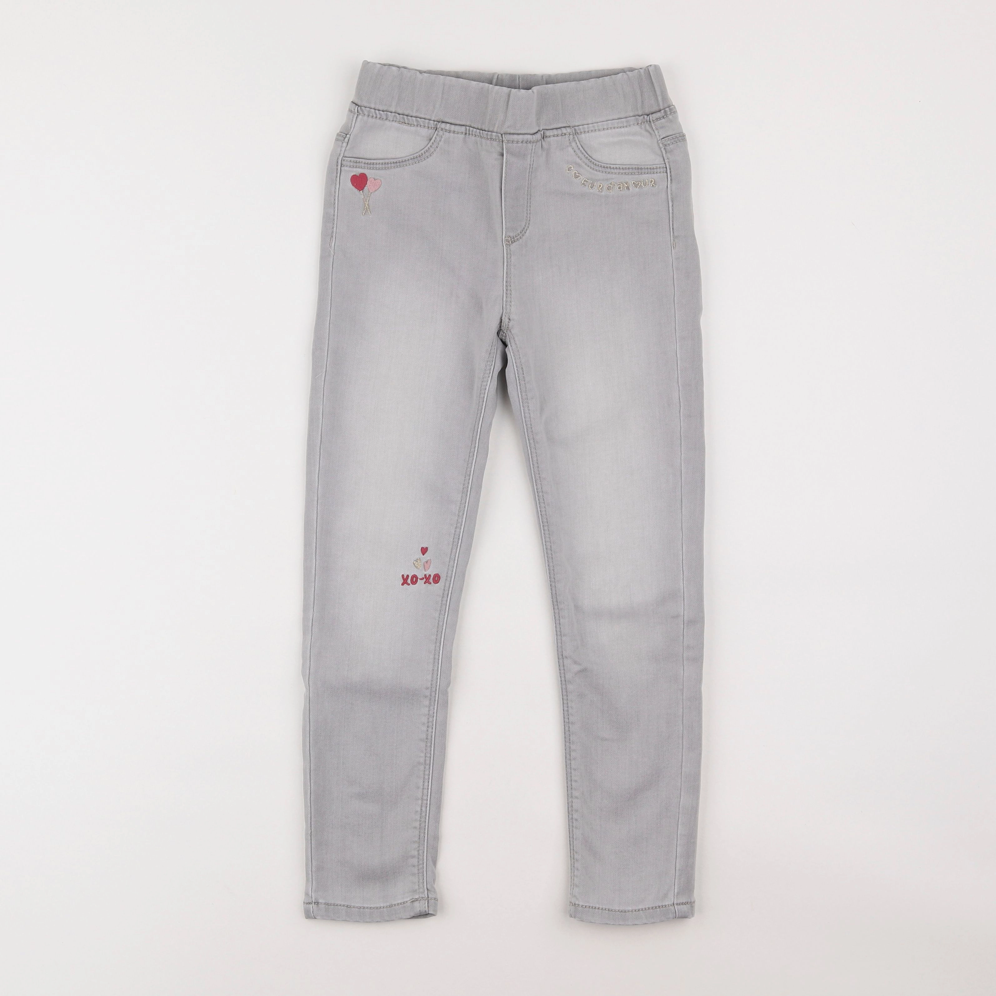 Vertbaudet - jegging gris - 7 ans