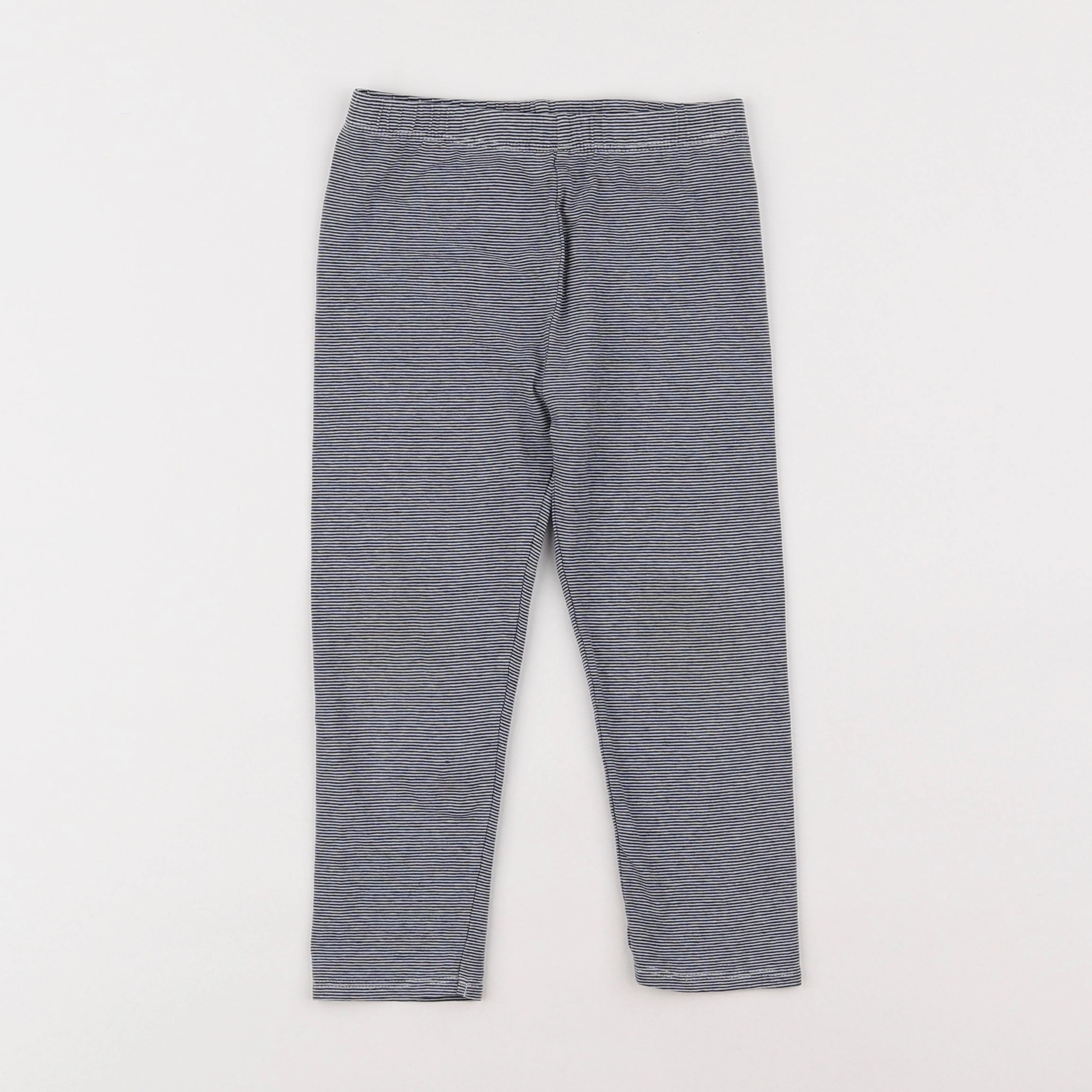 Vertbaudet - legging bleu, blanc - 3 ans