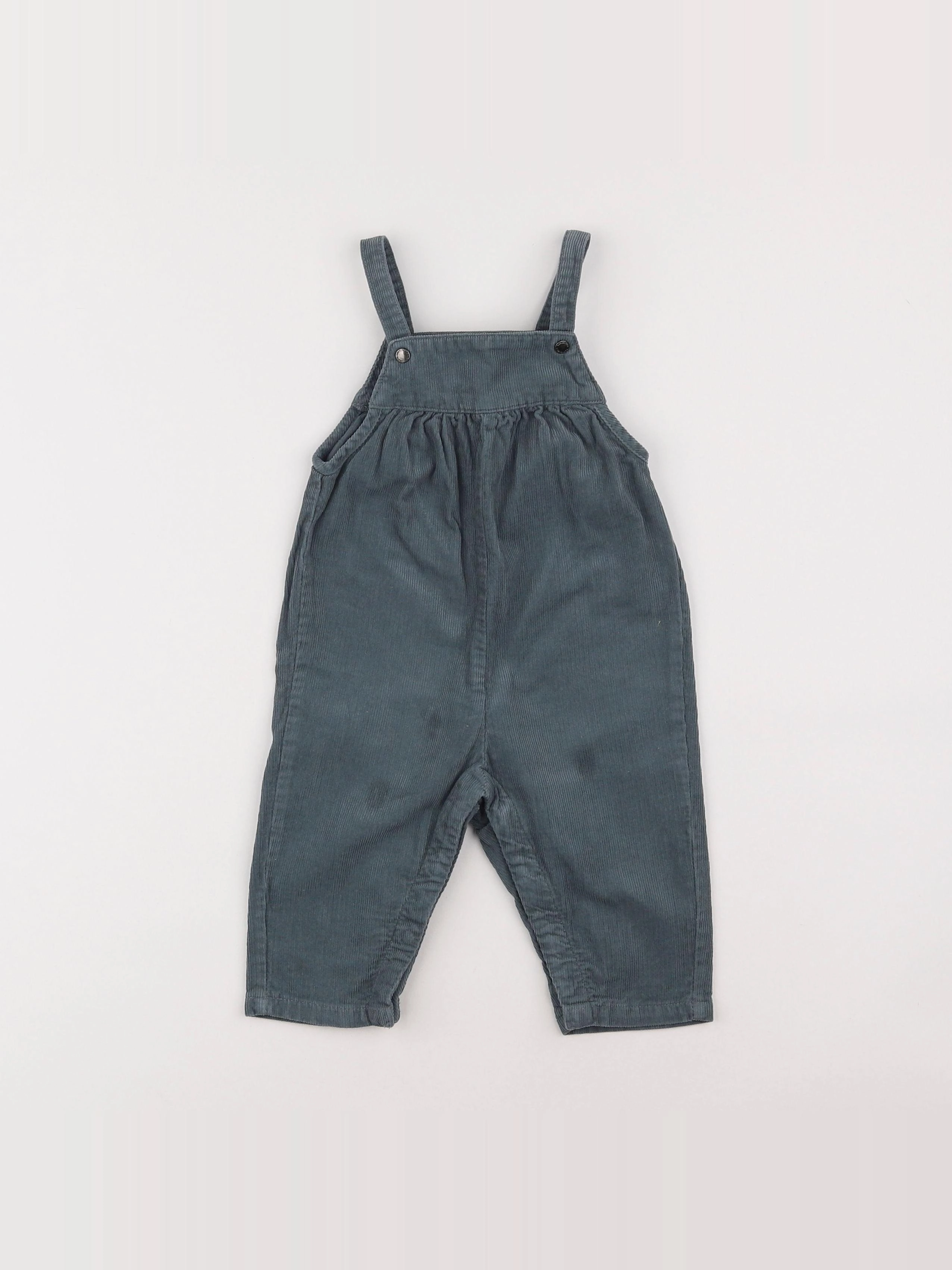 Vertbaudet - salopette gris - 9 mois
