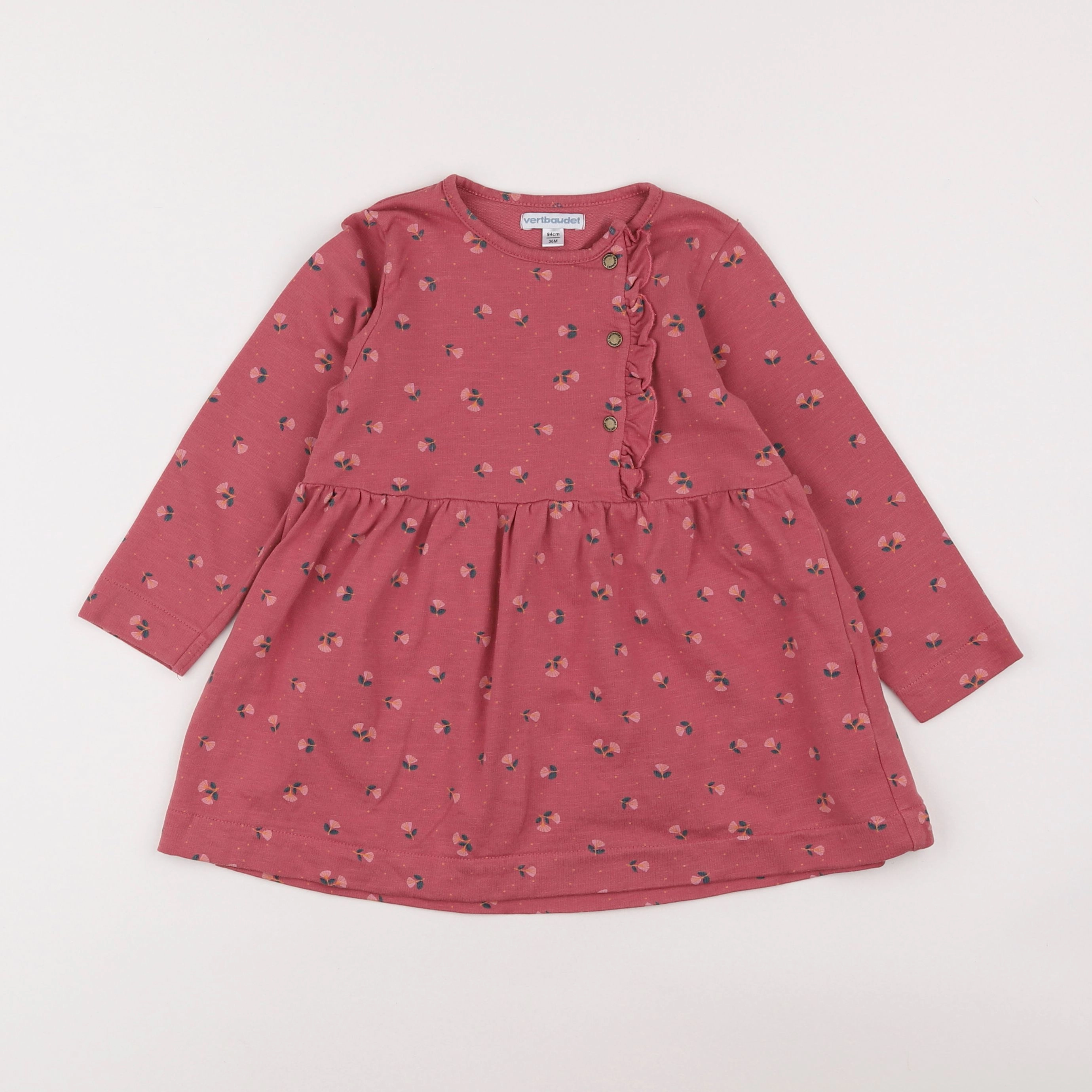 Vertbaudet - robe rose - 3 ans