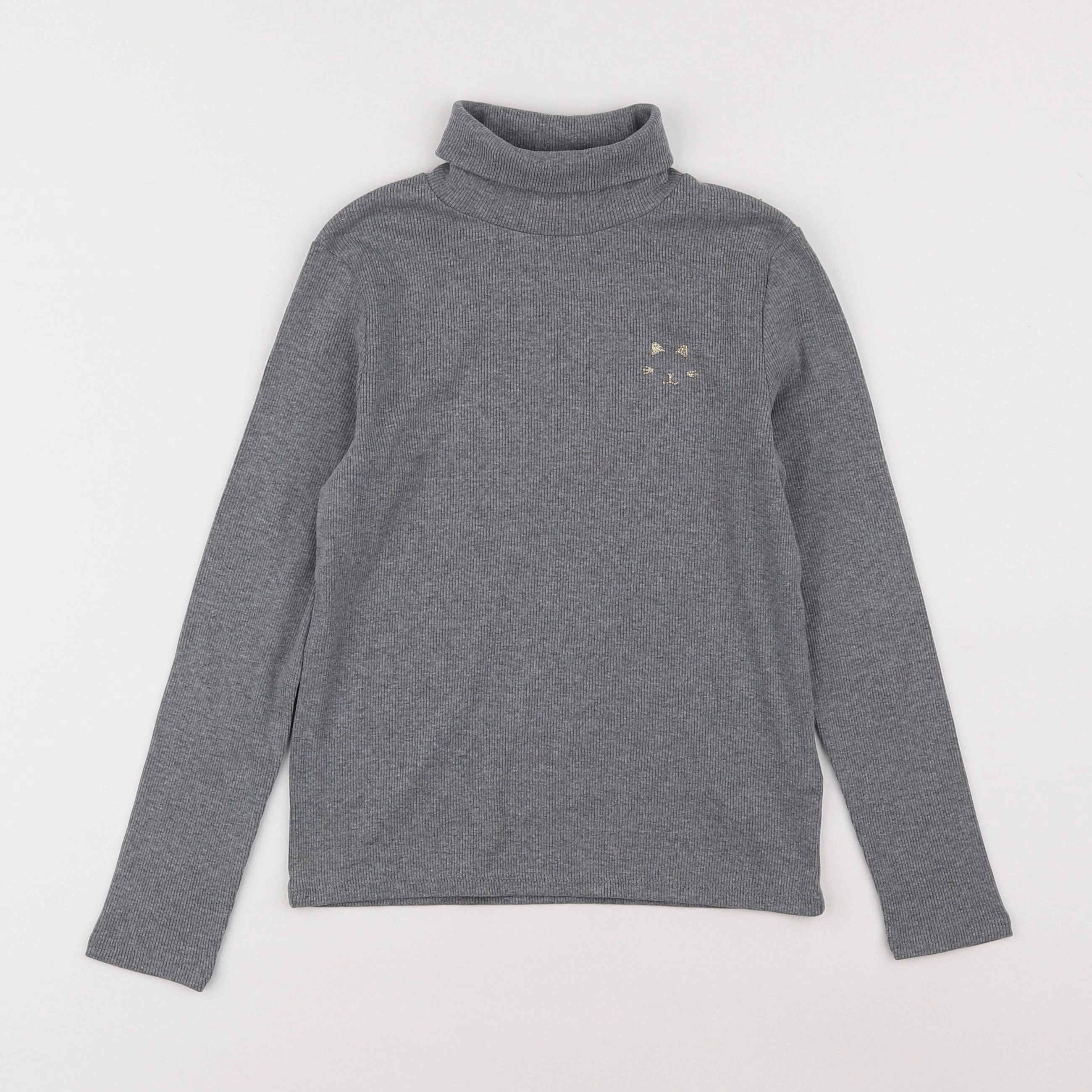 Vertbaudet - sous-pull gris - 8 ans