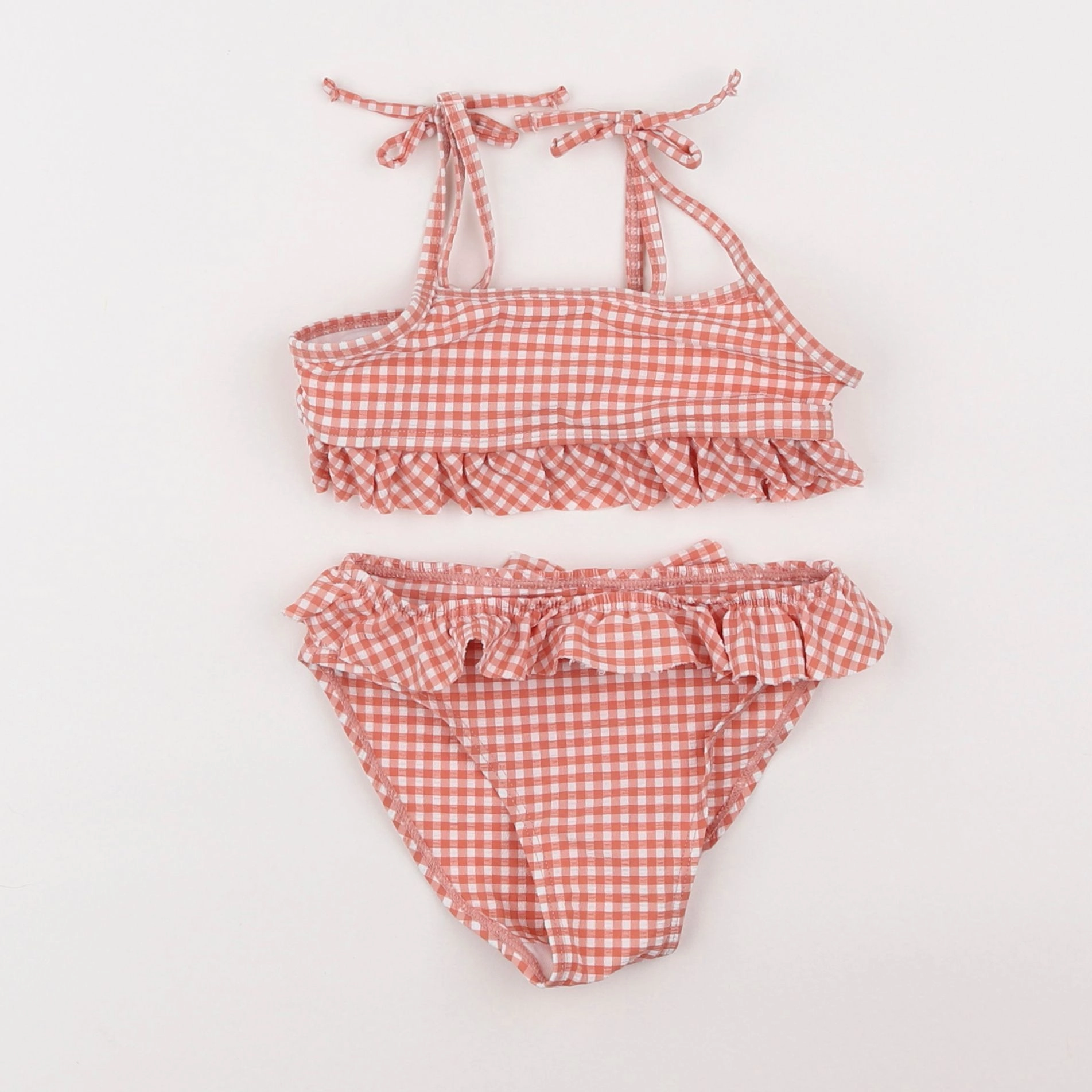 Vertbaudet - maillot de bain blanc, rose - 4 ans