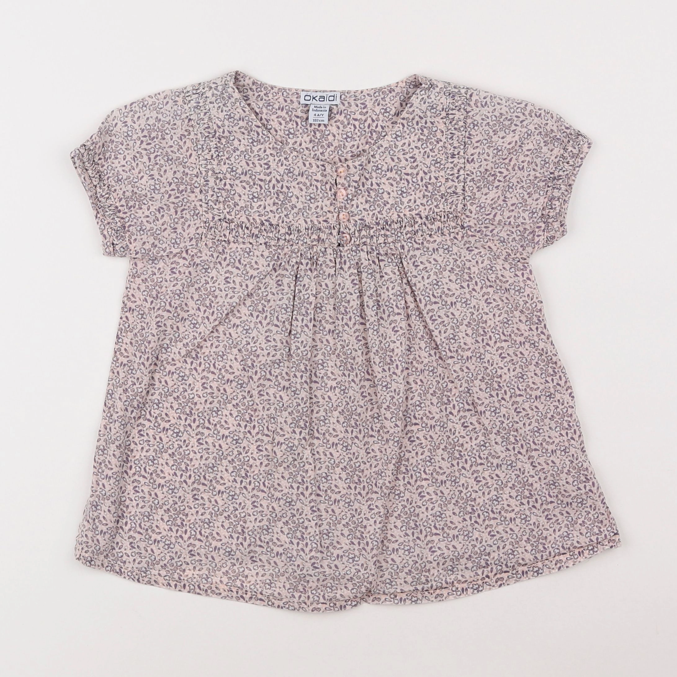 Okaidi - blouse rose - 4 ans