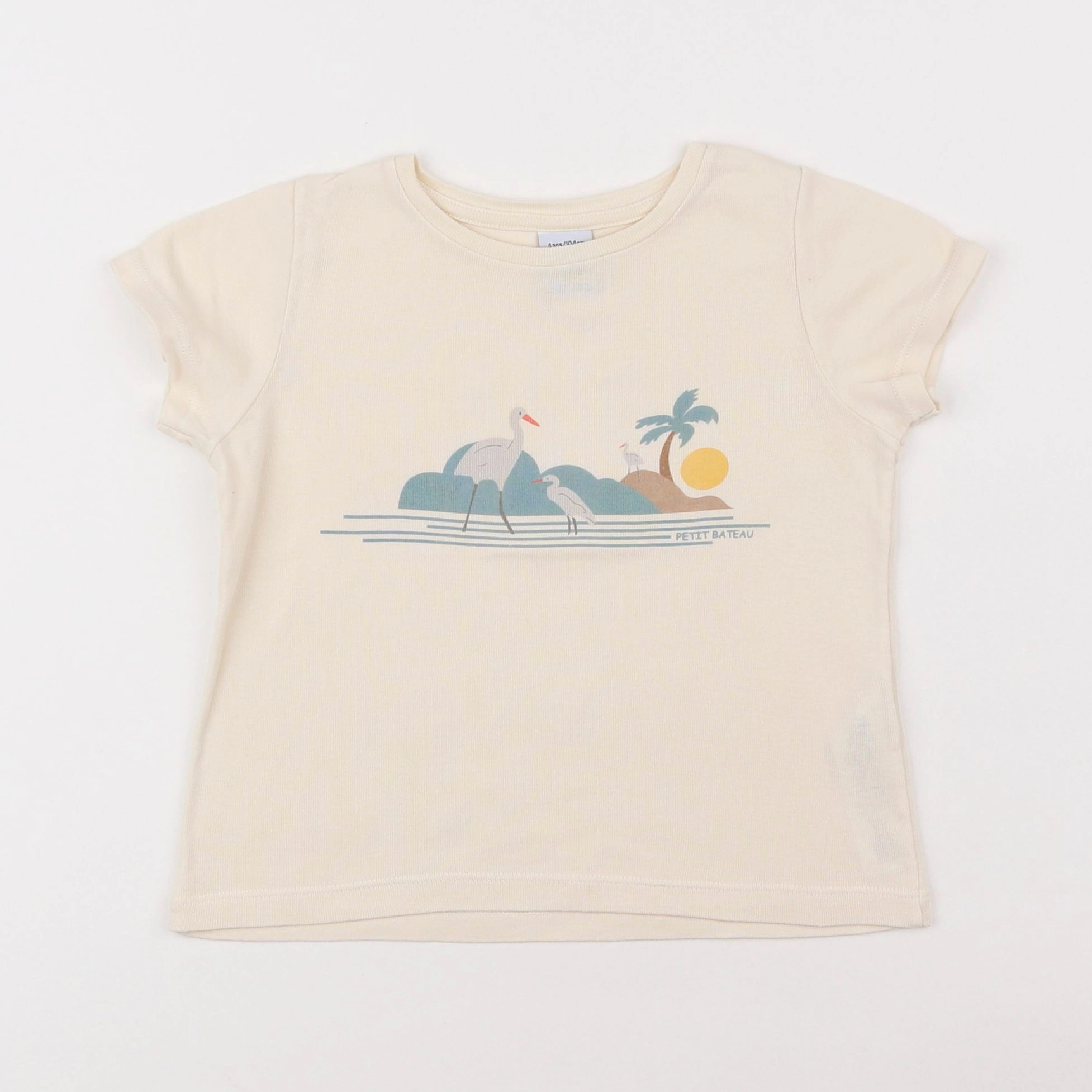 Petit Bateau - tee-shirt beige - 4 ans