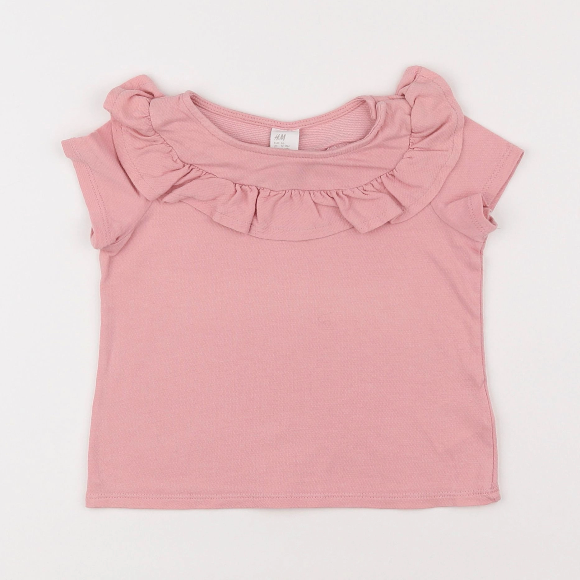 H&M - tee-shirt rose - 12/18 mois