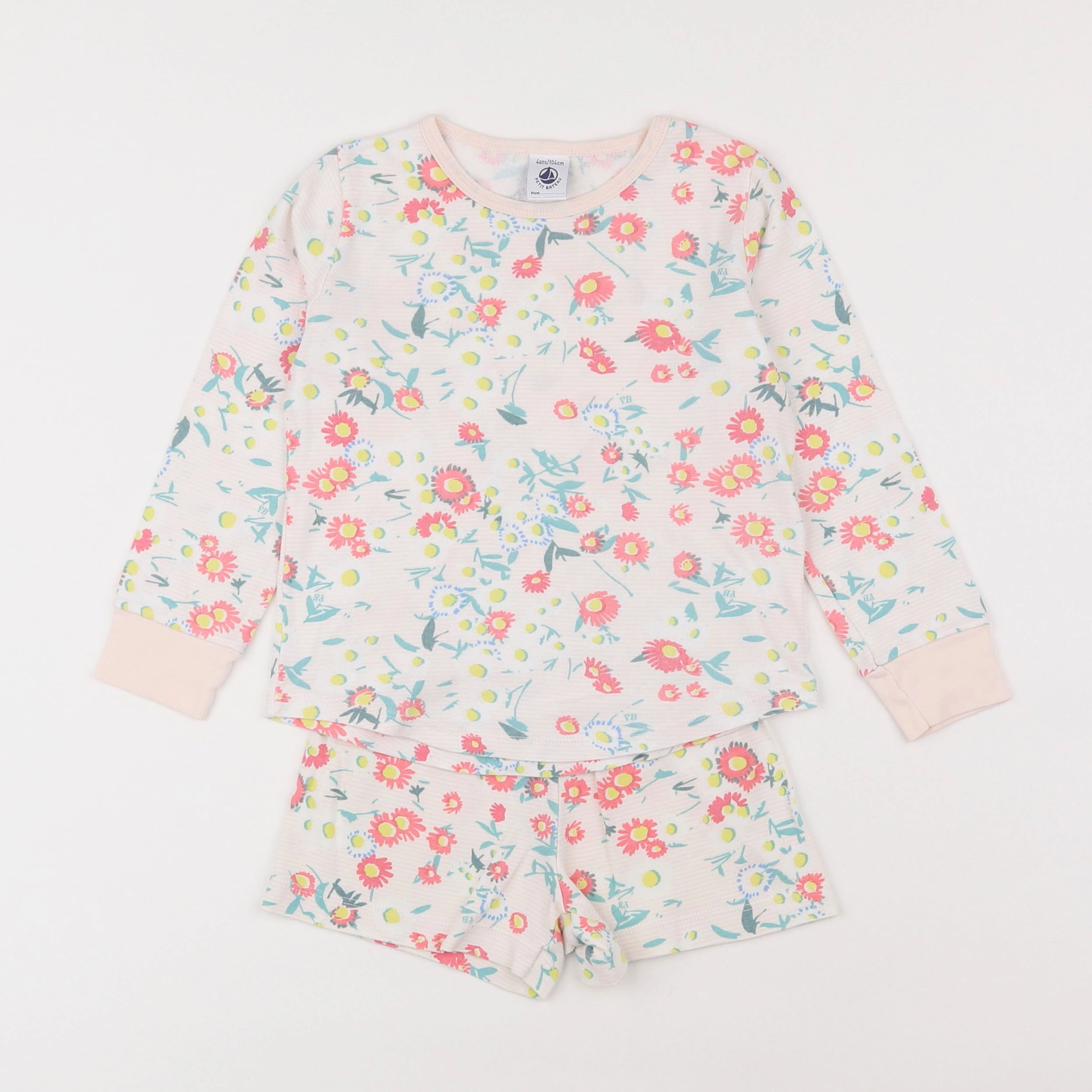 Petit Bateau - pyjama coton multicolore - 4 ans