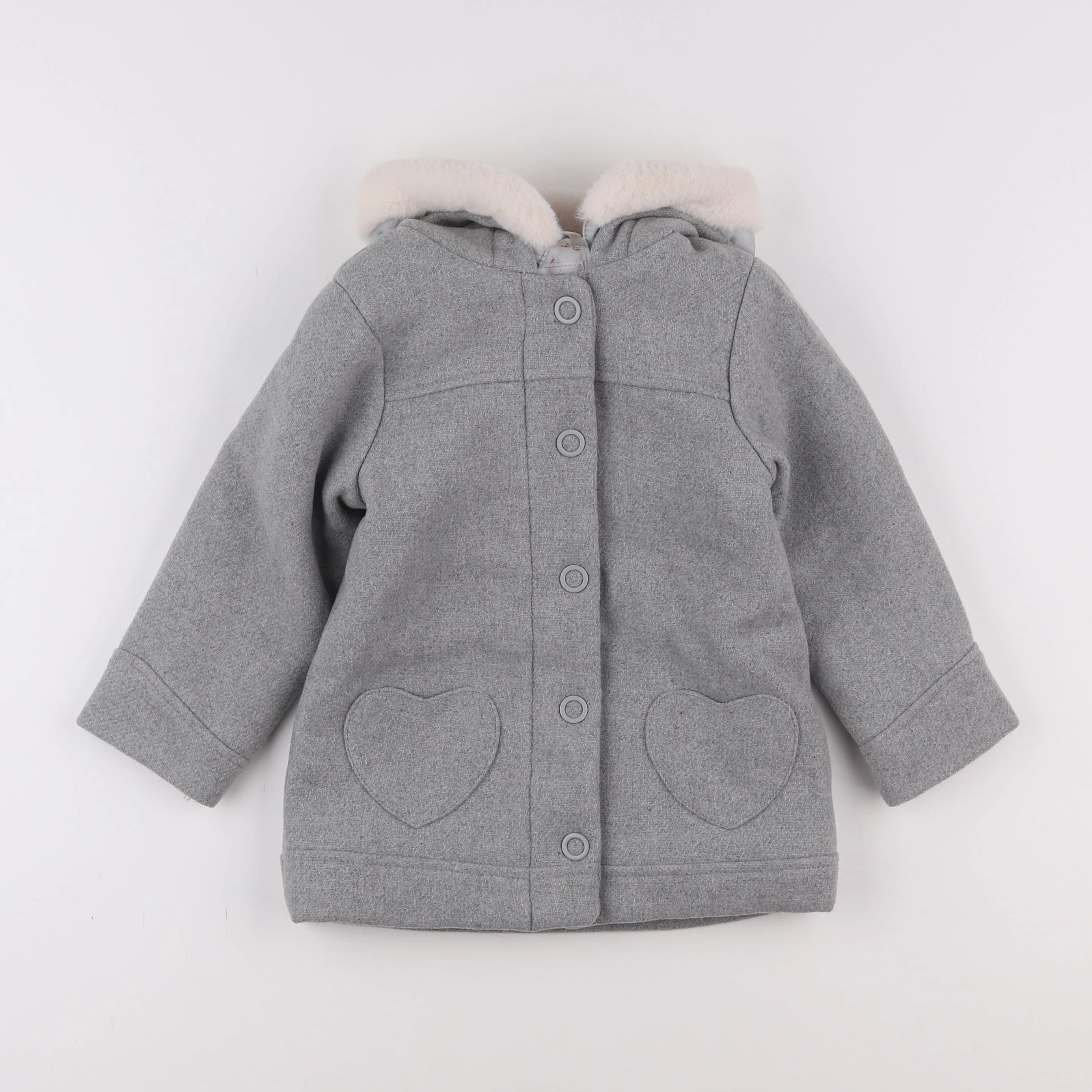 Vertbaudet - manteau gris - 3 ans