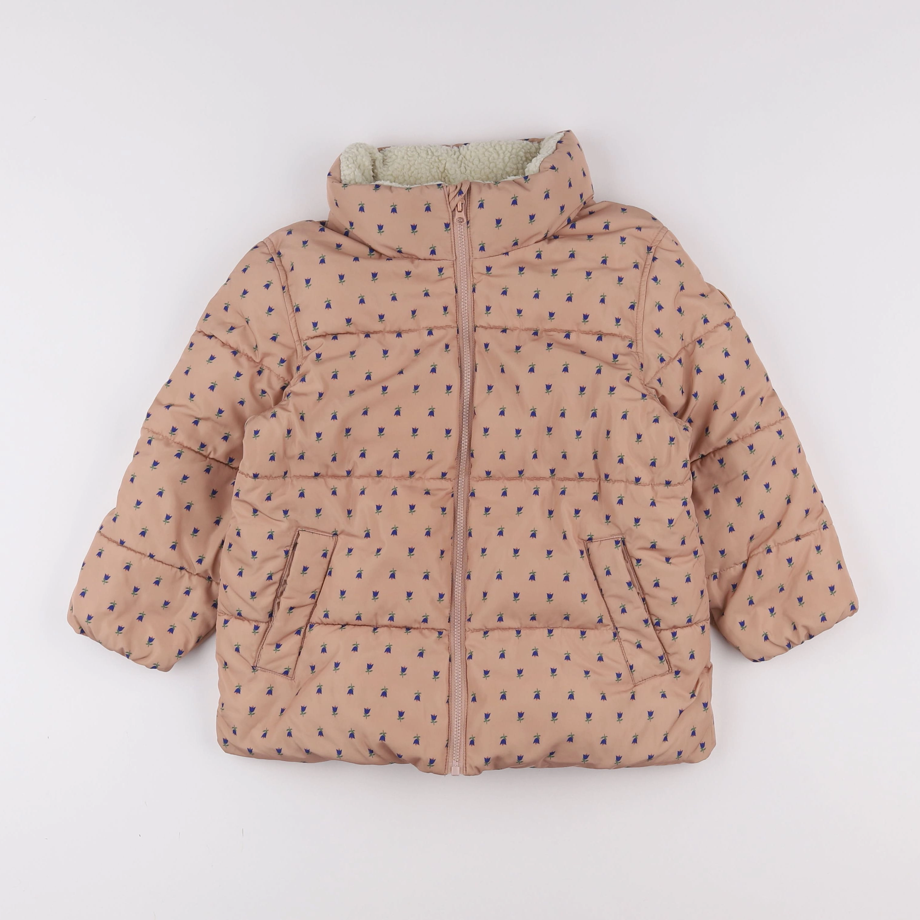 Petit Bateau - doudoune rose - 5 ans