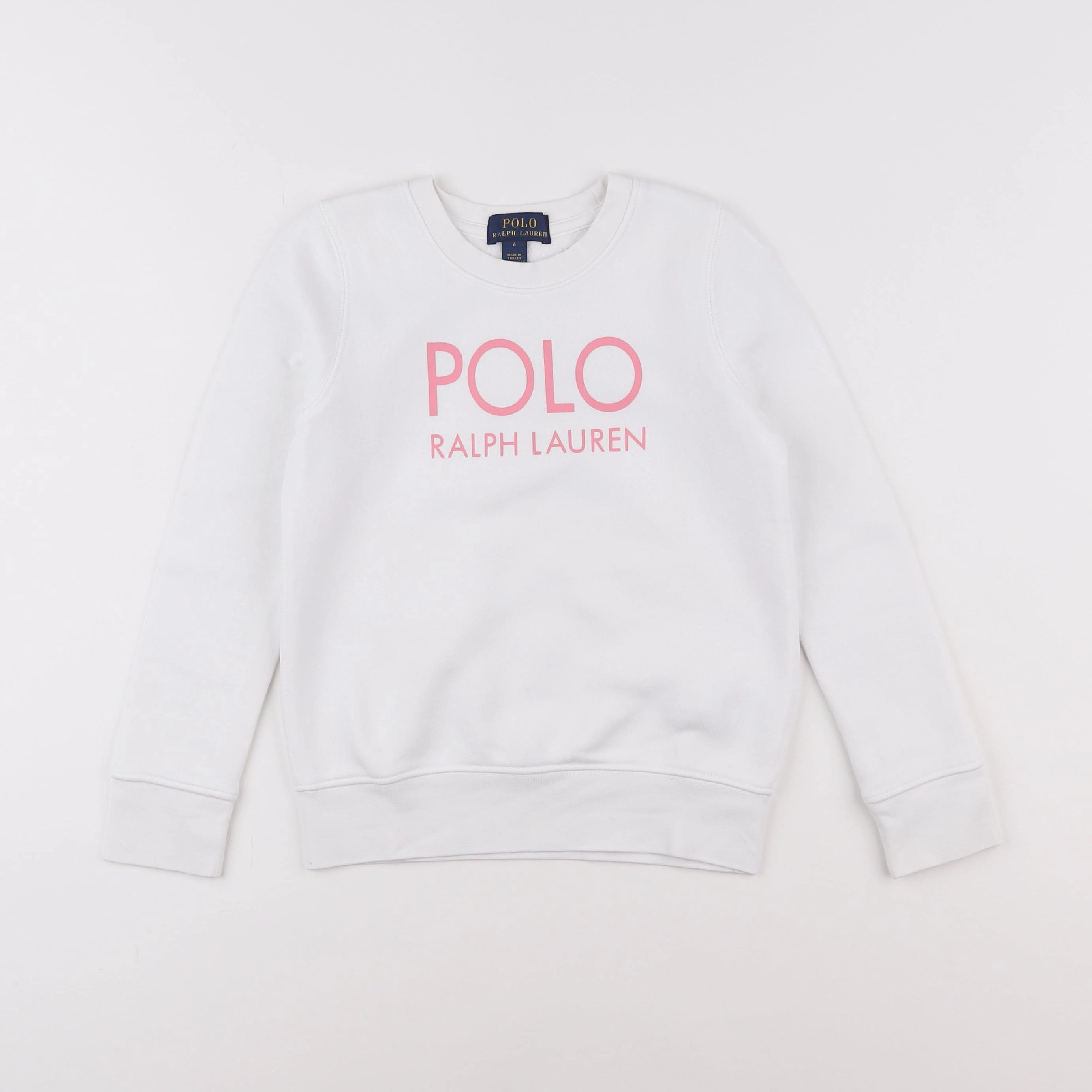 Ralph Lauren - sweat blanc - 6 ans