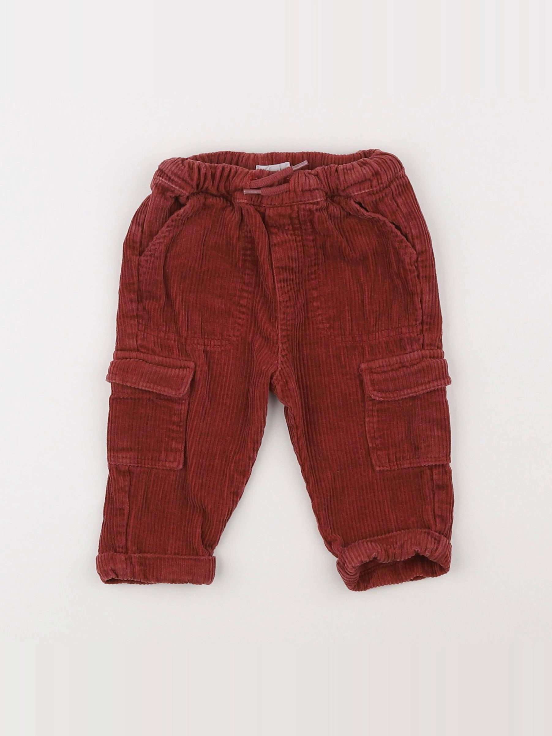 Vertbaudet - pantalon rouge - 9 mois