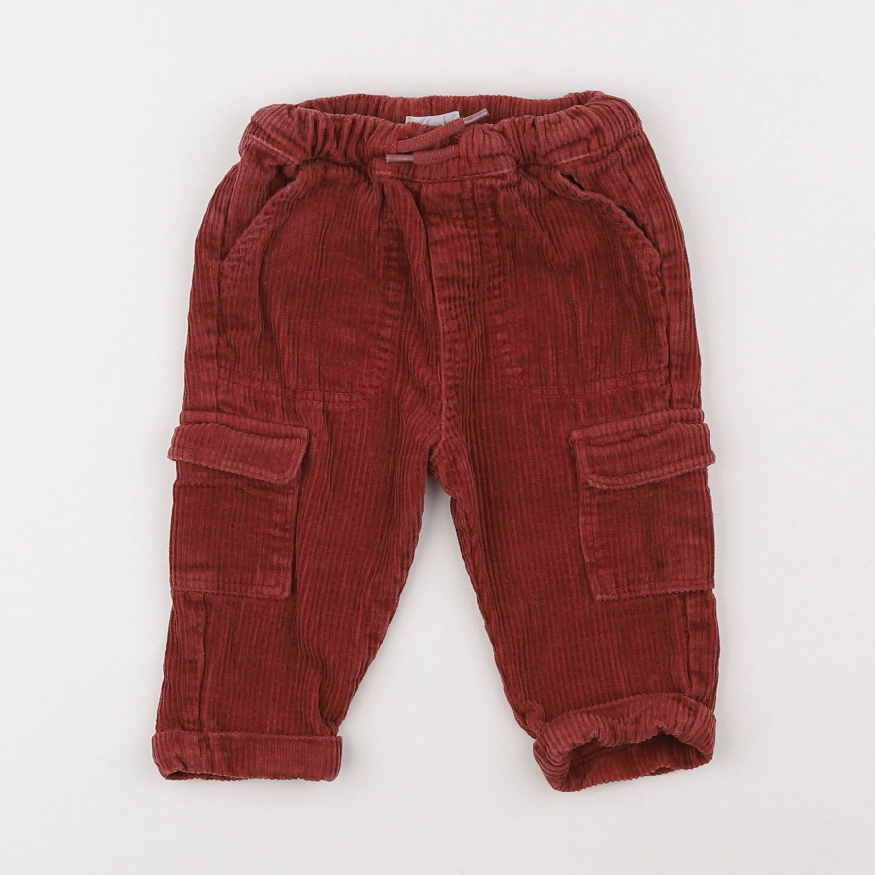 Vertbaudet - pantalon rouge - 9 mois