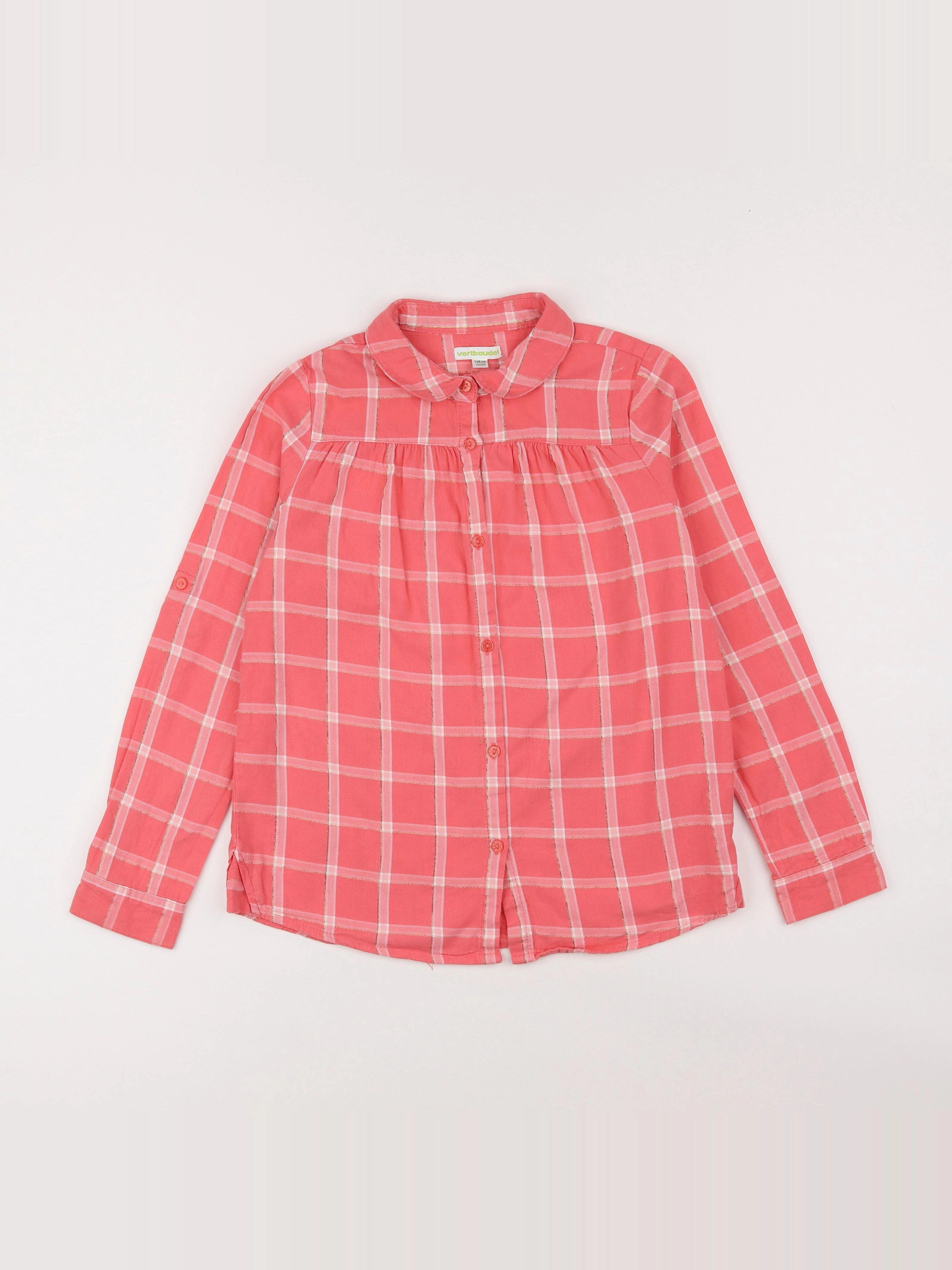 Vertbaudet - chemise rose - 10 ans