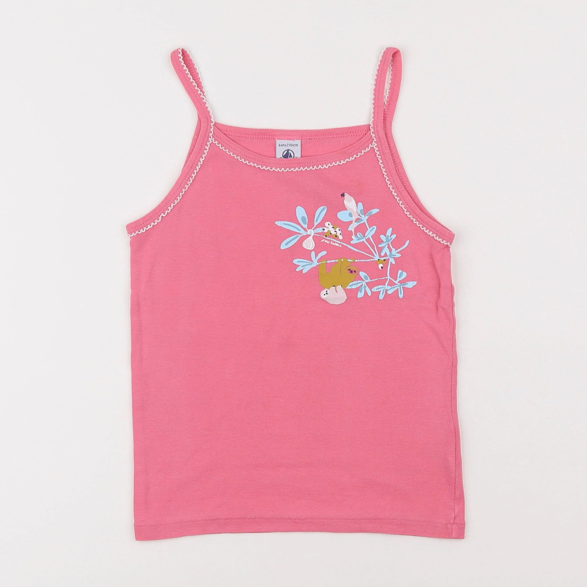 Petit Bateau - maillot de corps rose - 6 ans