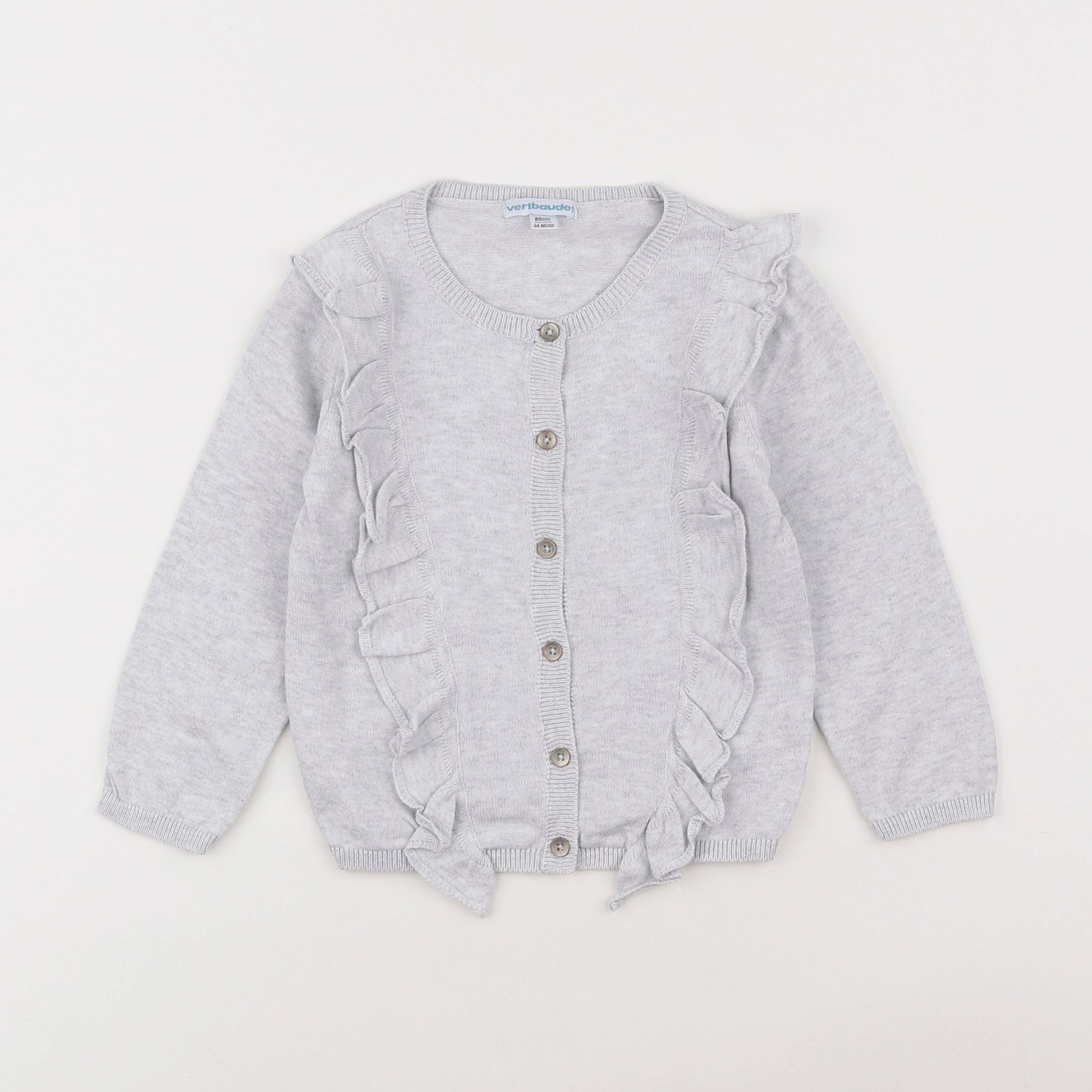 Vertbaudet - gilet gris - 2 ans