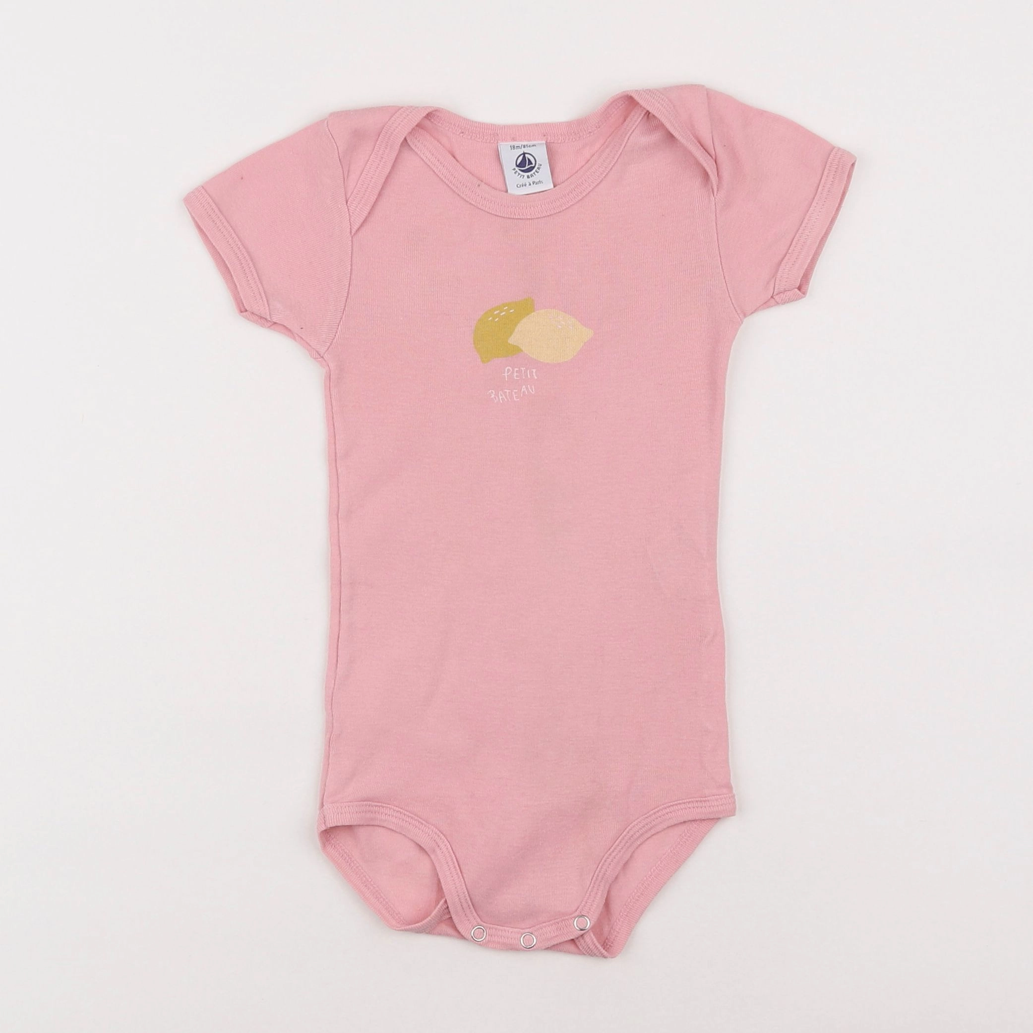 Petit Bateau - body rose - 18 mois