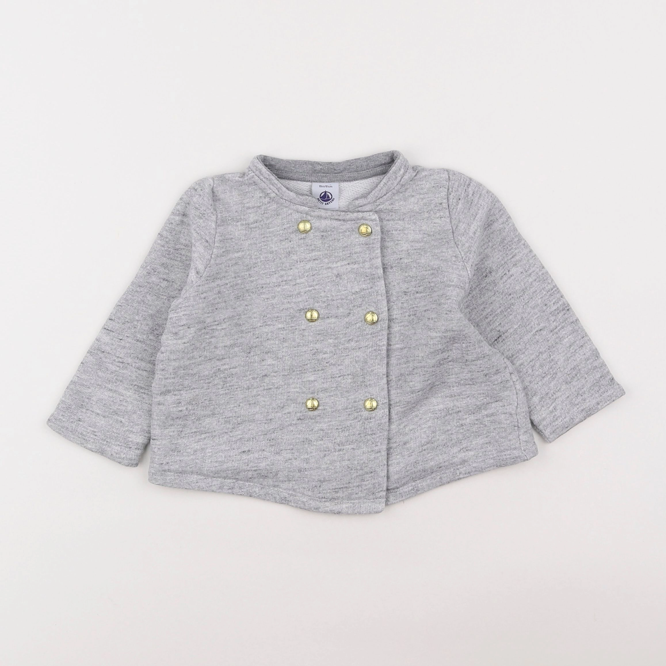 Petit Bateau - veste gris - 18 mois