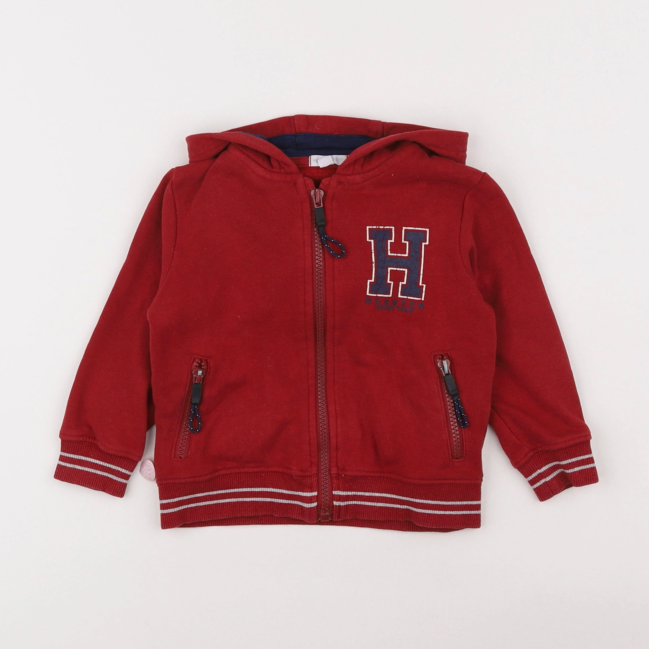 Vertbaudet - sweat rouge - 2 ans