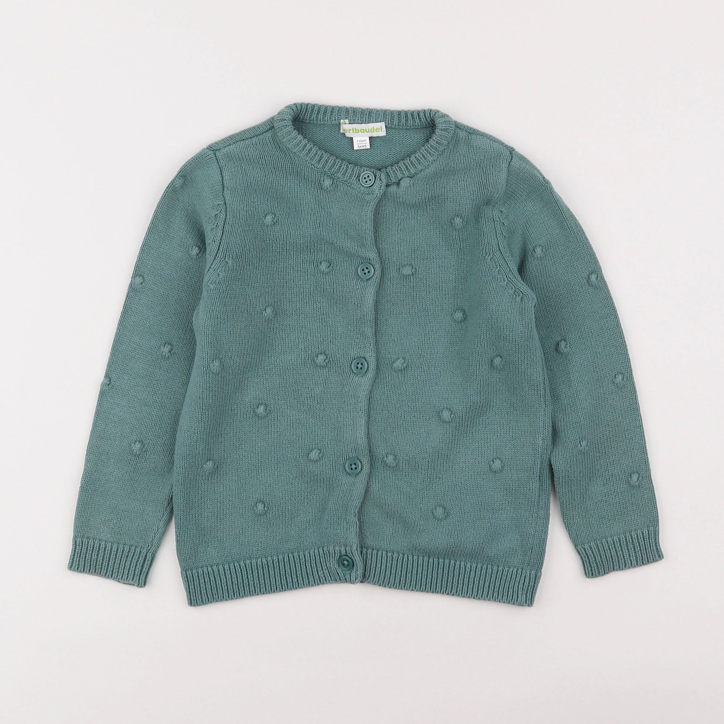 Vertbaudet - gilet vert - 5 ans