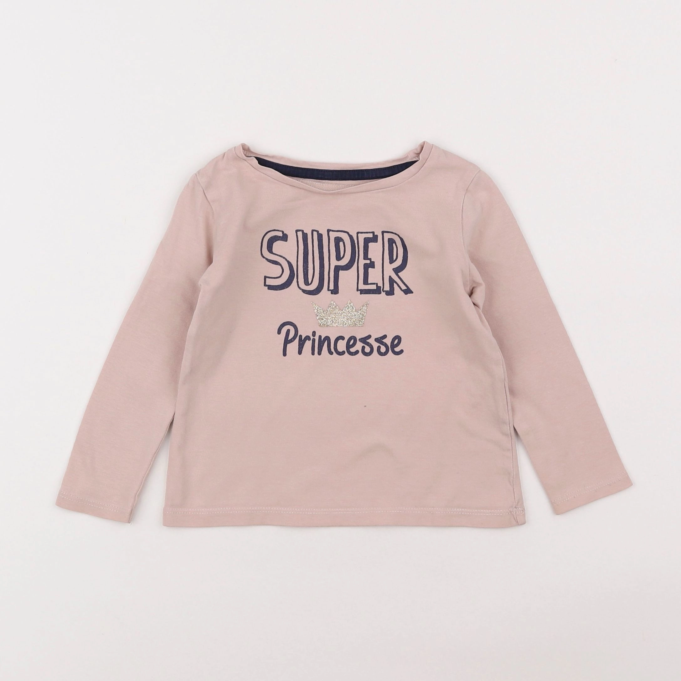 Vertbaudet - tee-shirt or, rose - 2 ans