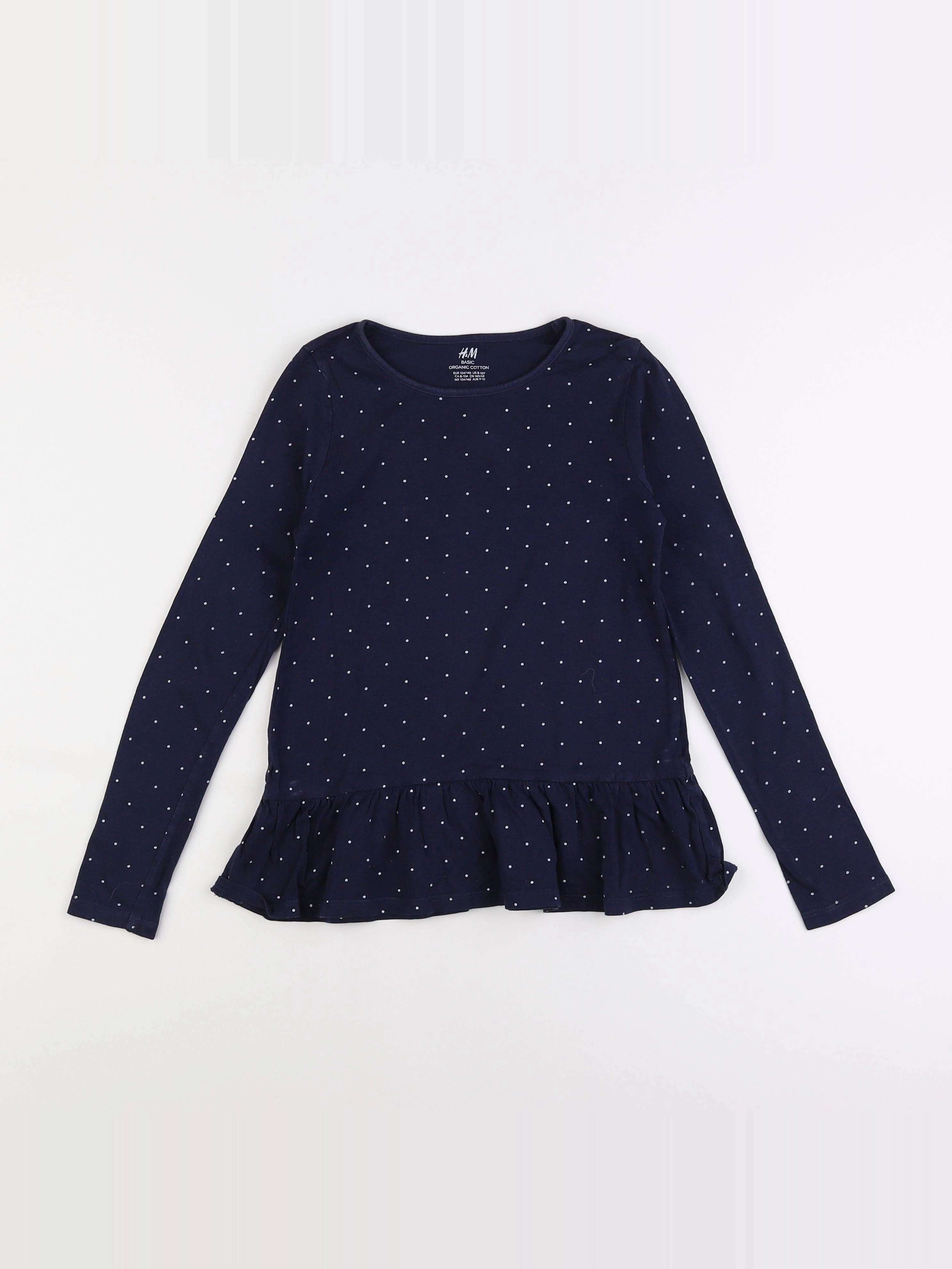 H&M - tee-shirt bleu - 8/10 ans