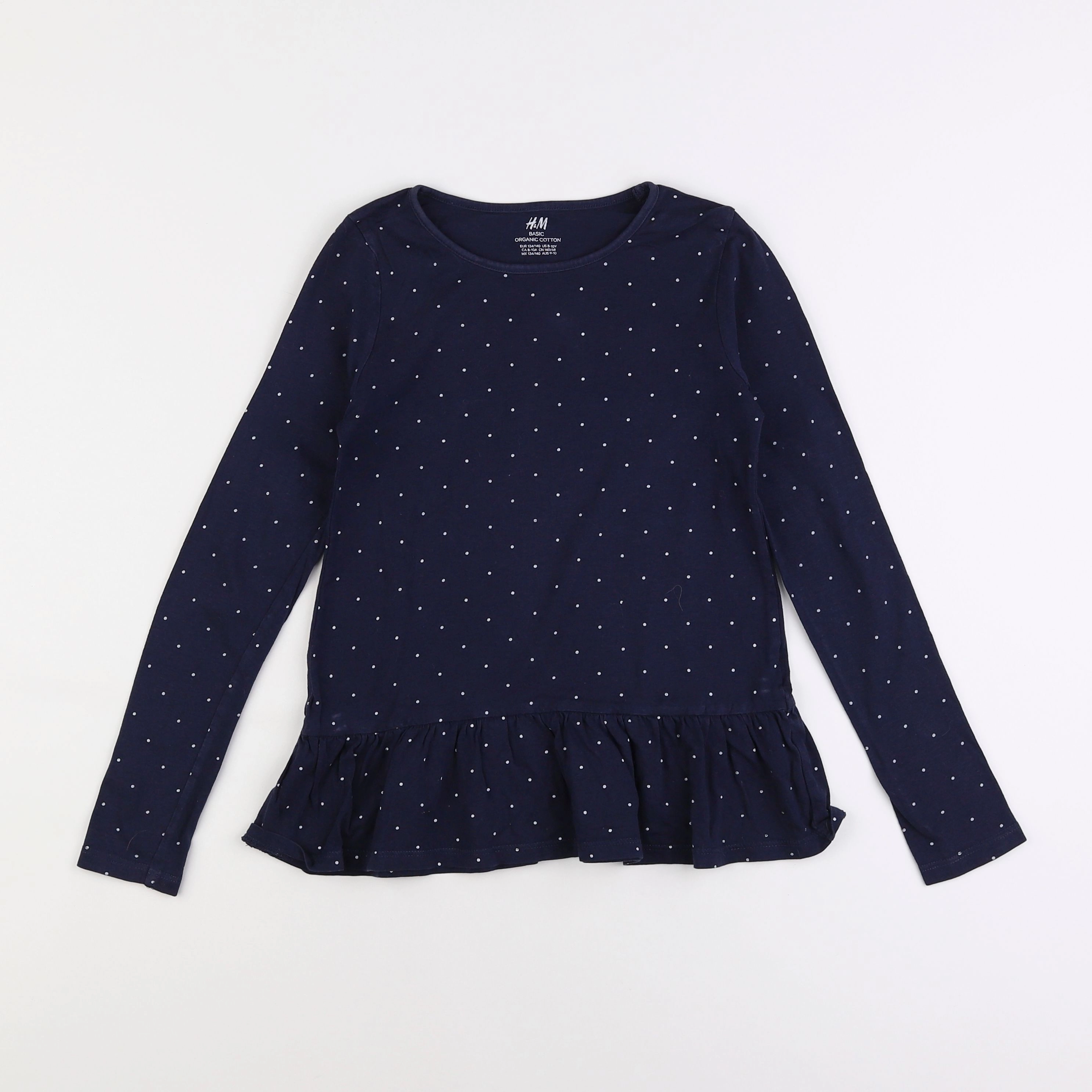 H&M - tee-shirt bleu - 8/10 ans