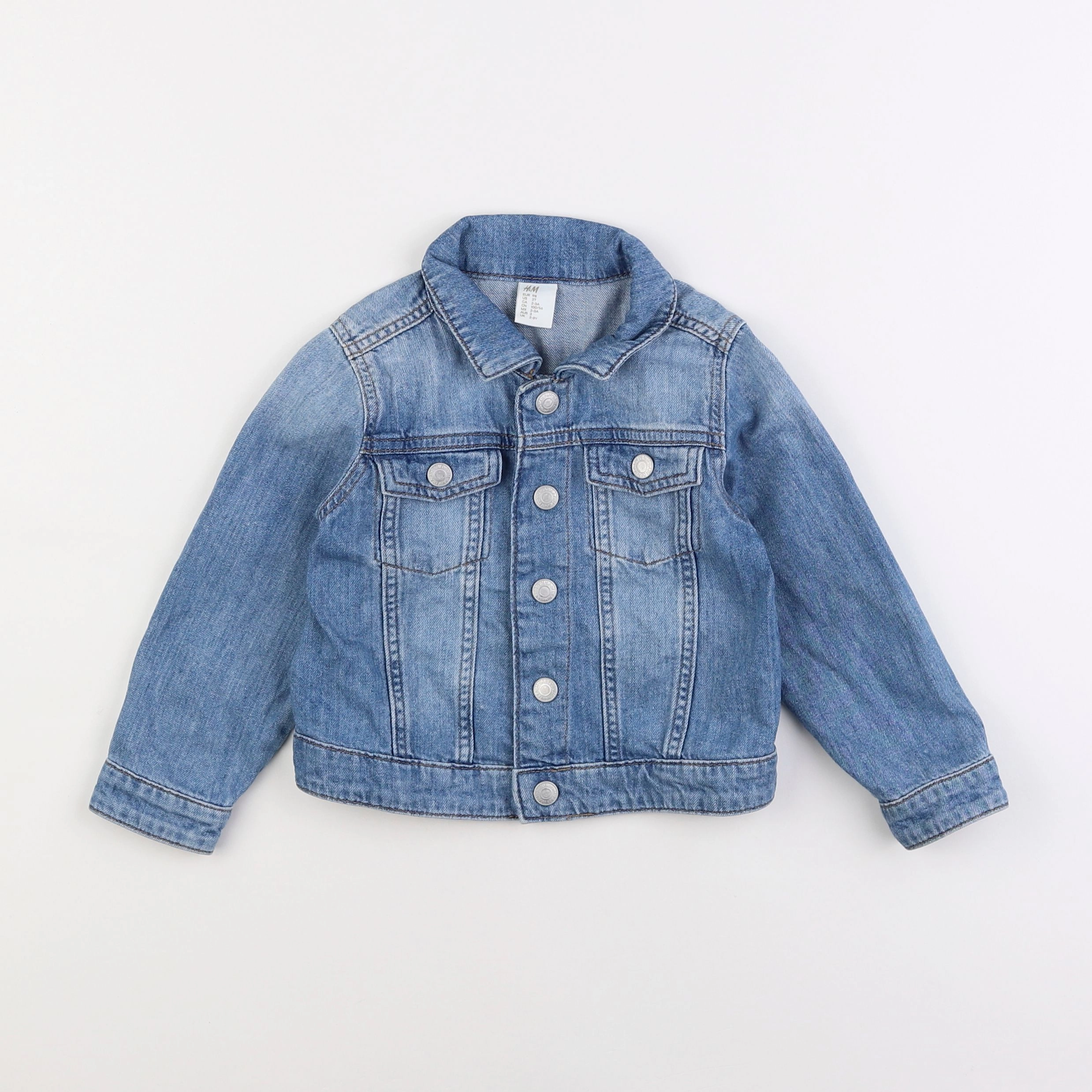 H&M - veste bleu - 2/3 ans