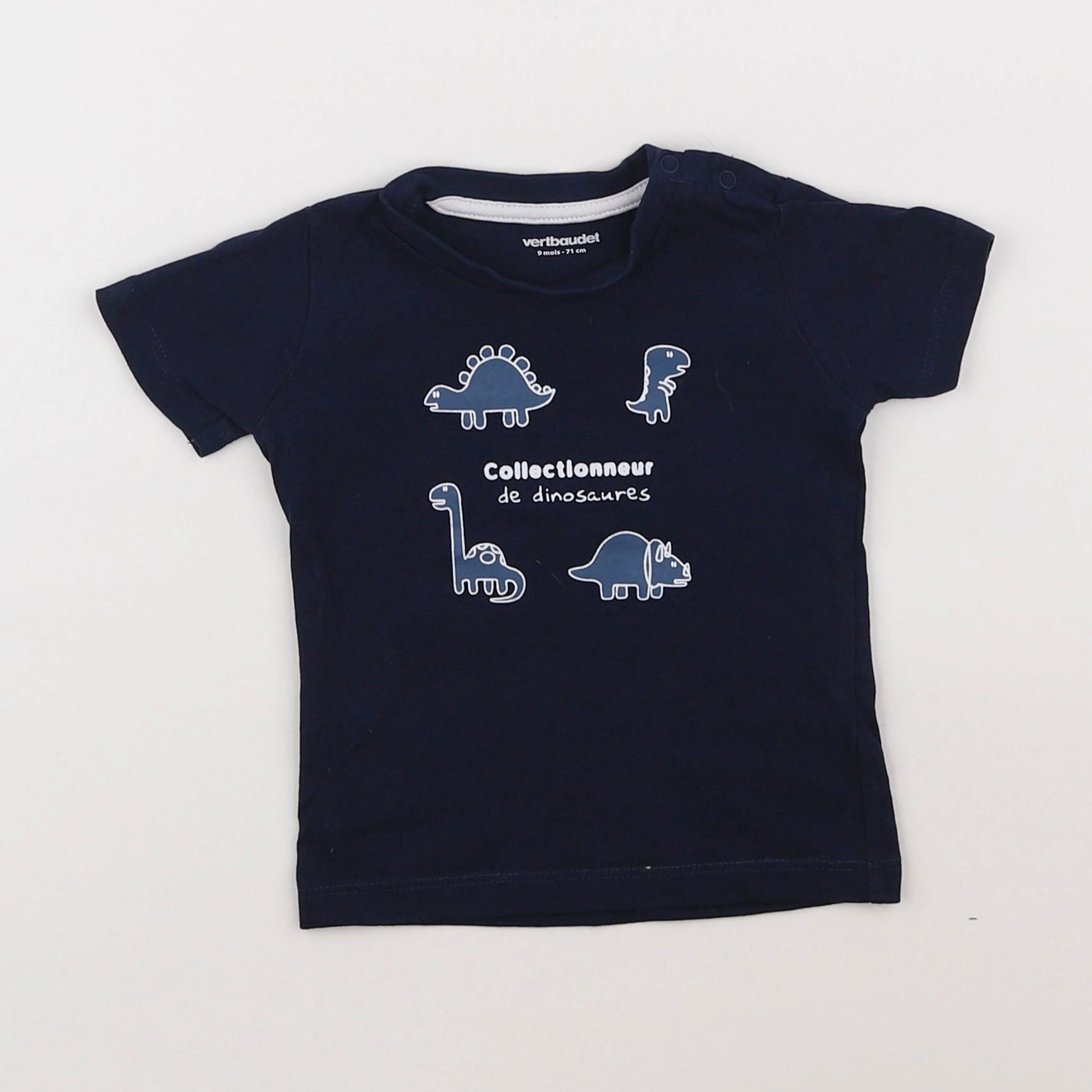 Vertbaudet - tee-shirt bleu - 9 mois