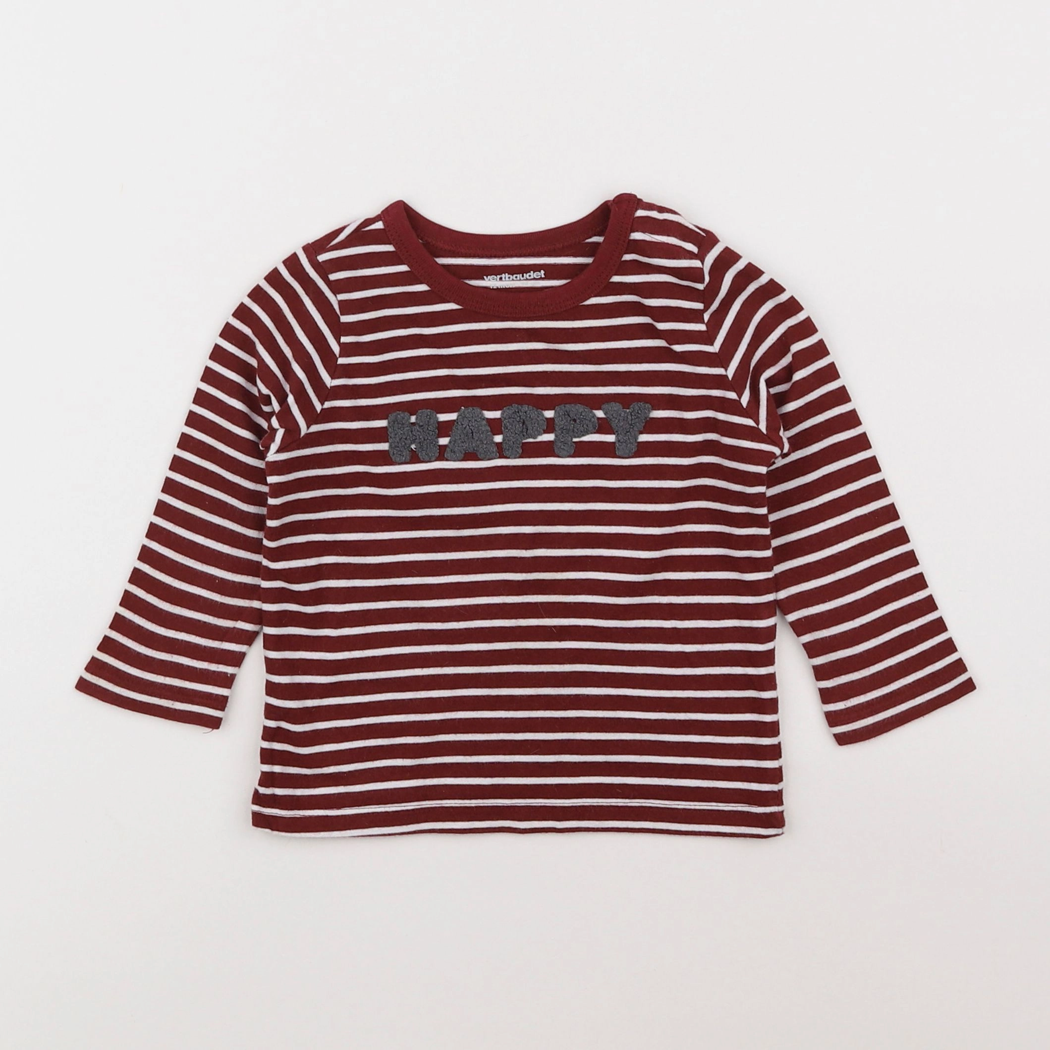 Vertbaudet - tee-shirt rouge - 12 mois
