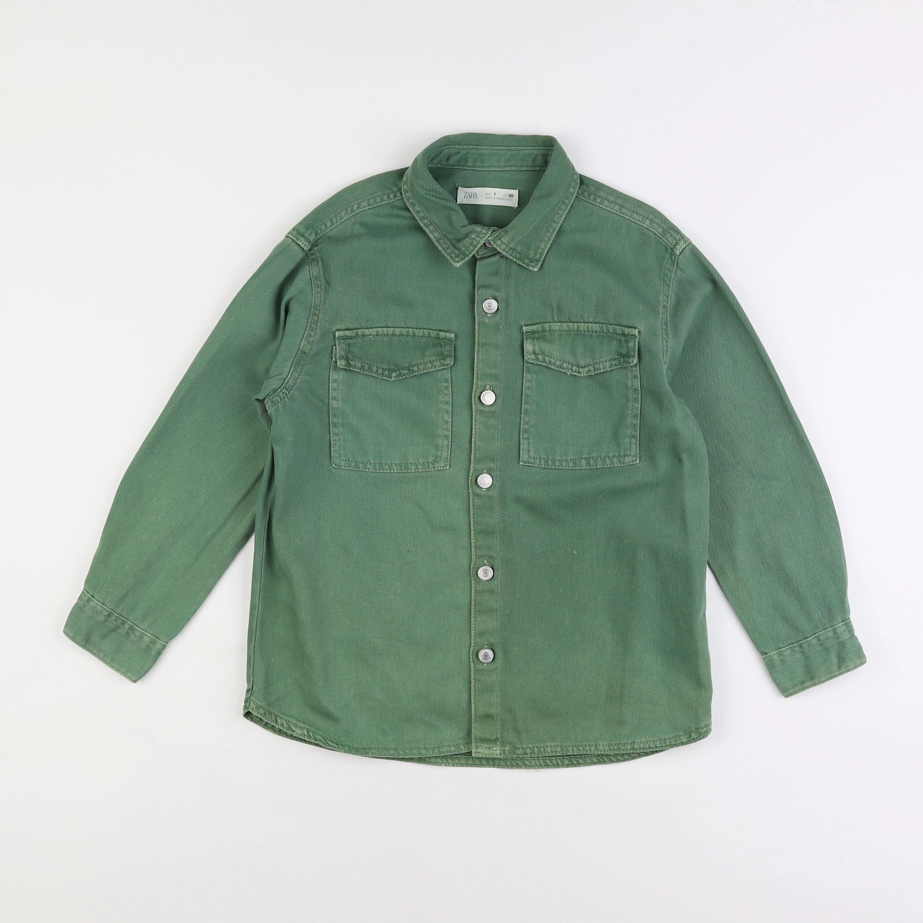 Zara - chemise vert - 7 ans