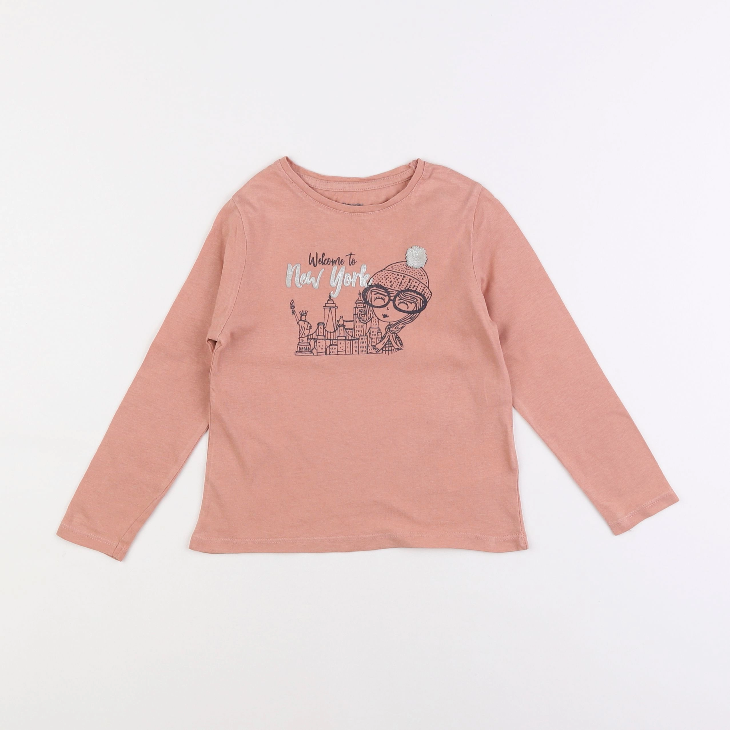 Vertbaudet - tee-shirt rose - 4 ans