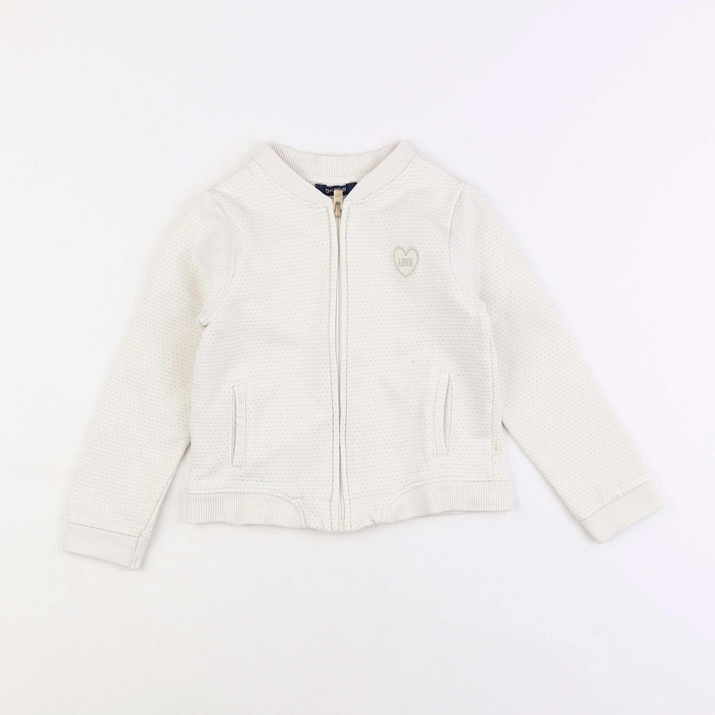 Okaidi - sweat blanc - 4 ans