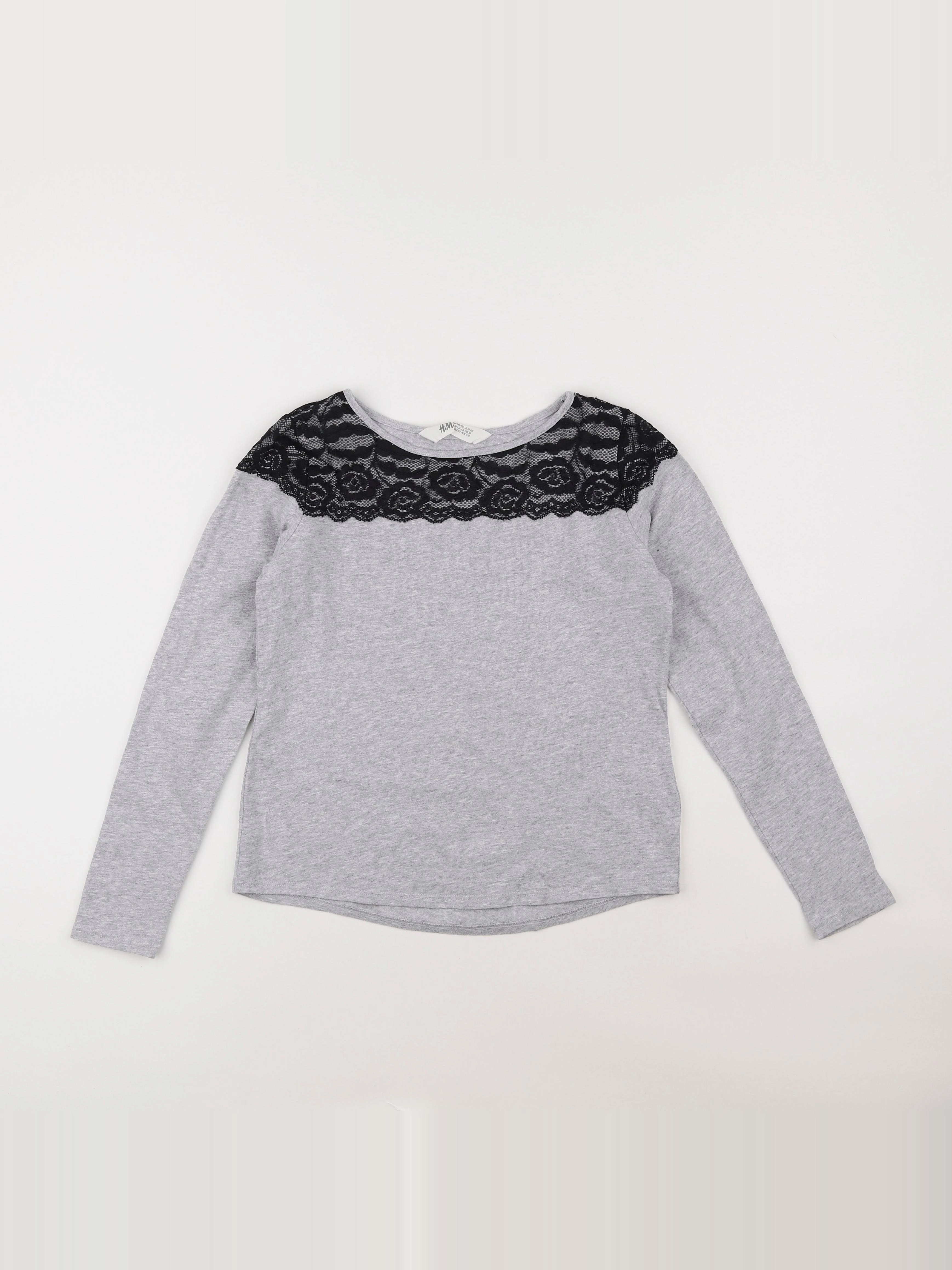 H&M - tee-shirt gris - 10/12 ans