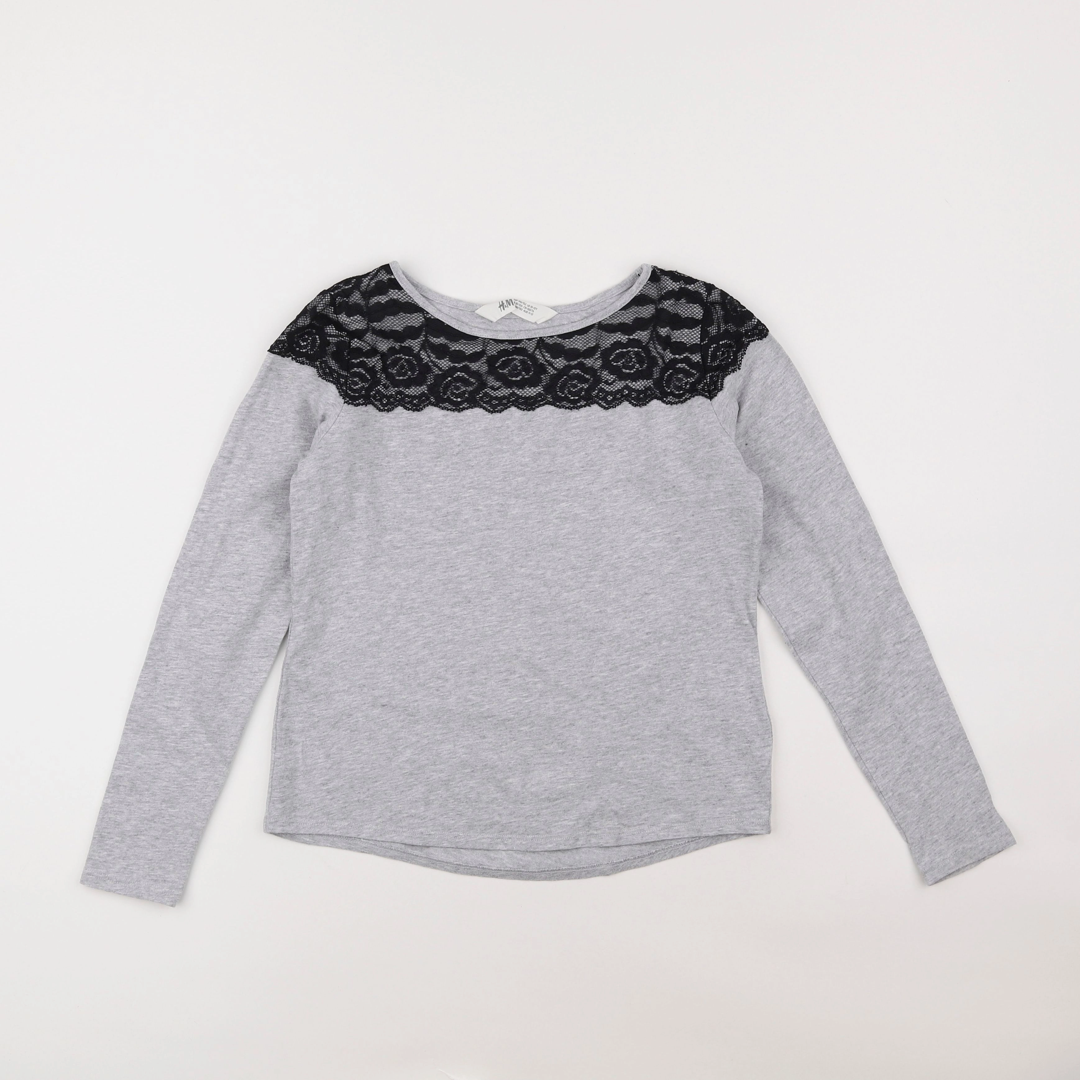 H&M - tee-shirt gris - 10/12 ans