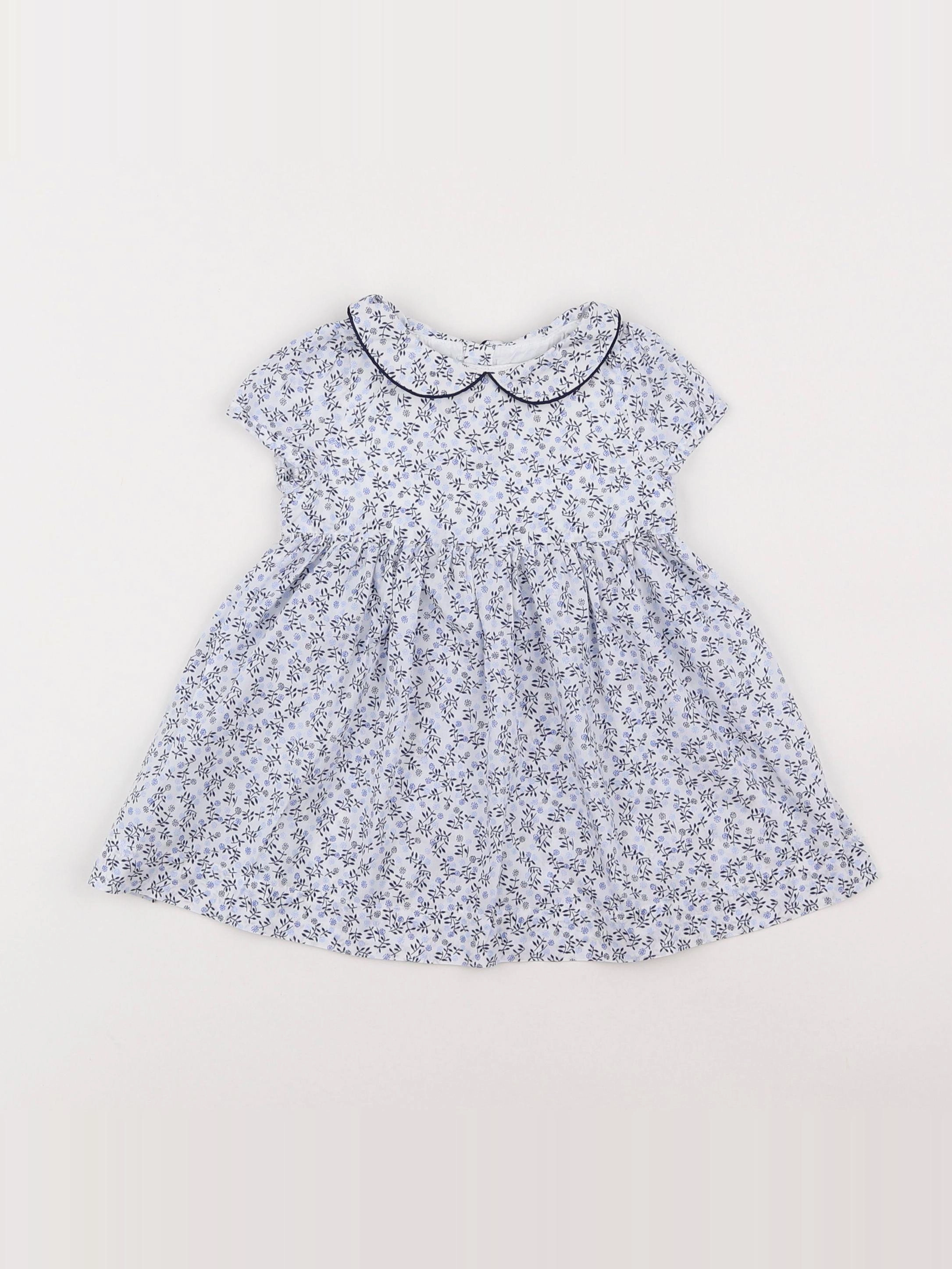 Jacadi - robe liberty bleu - 6 mois