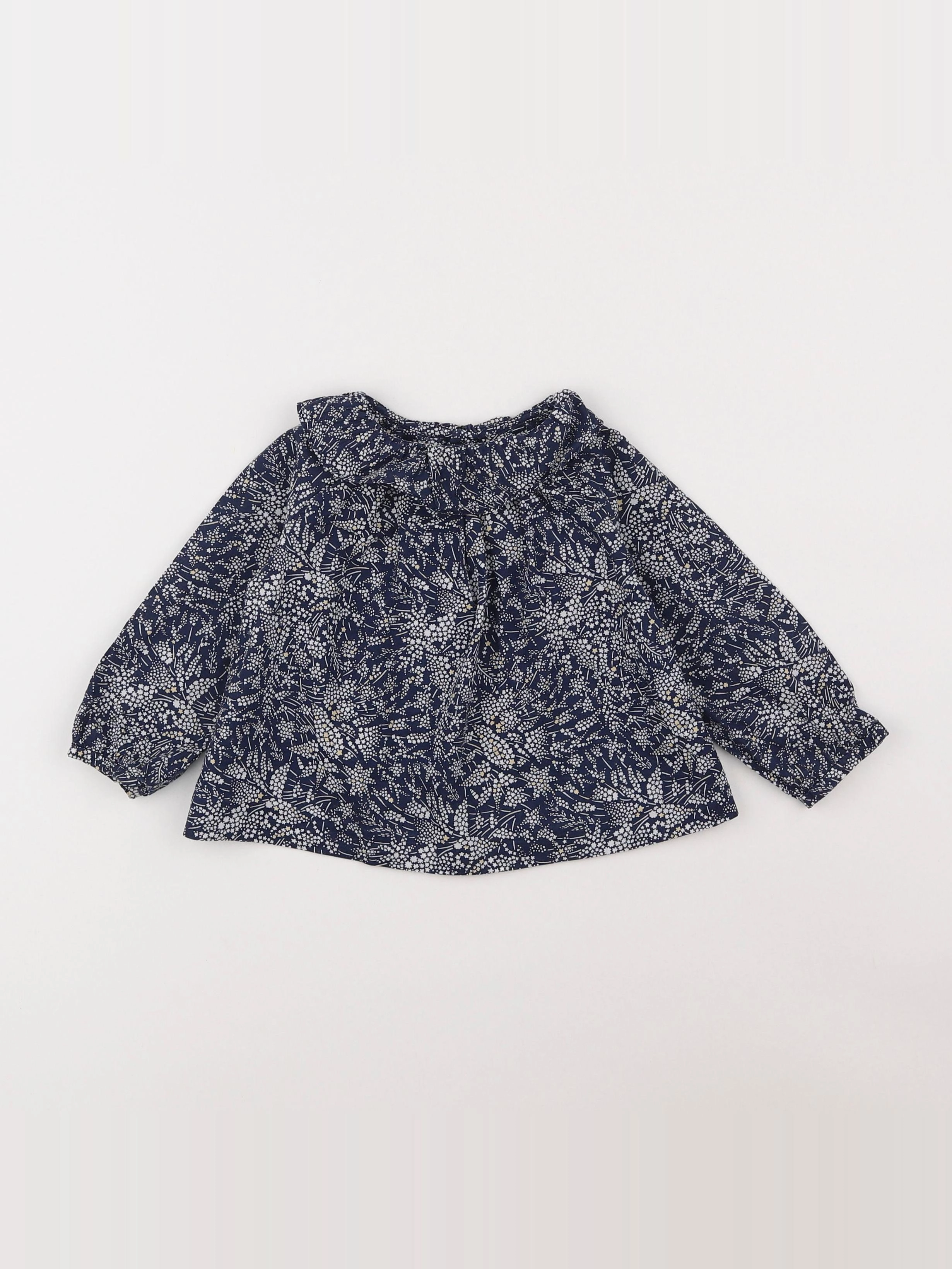 Jacadi - blouse liberty bleu - 18 mois
