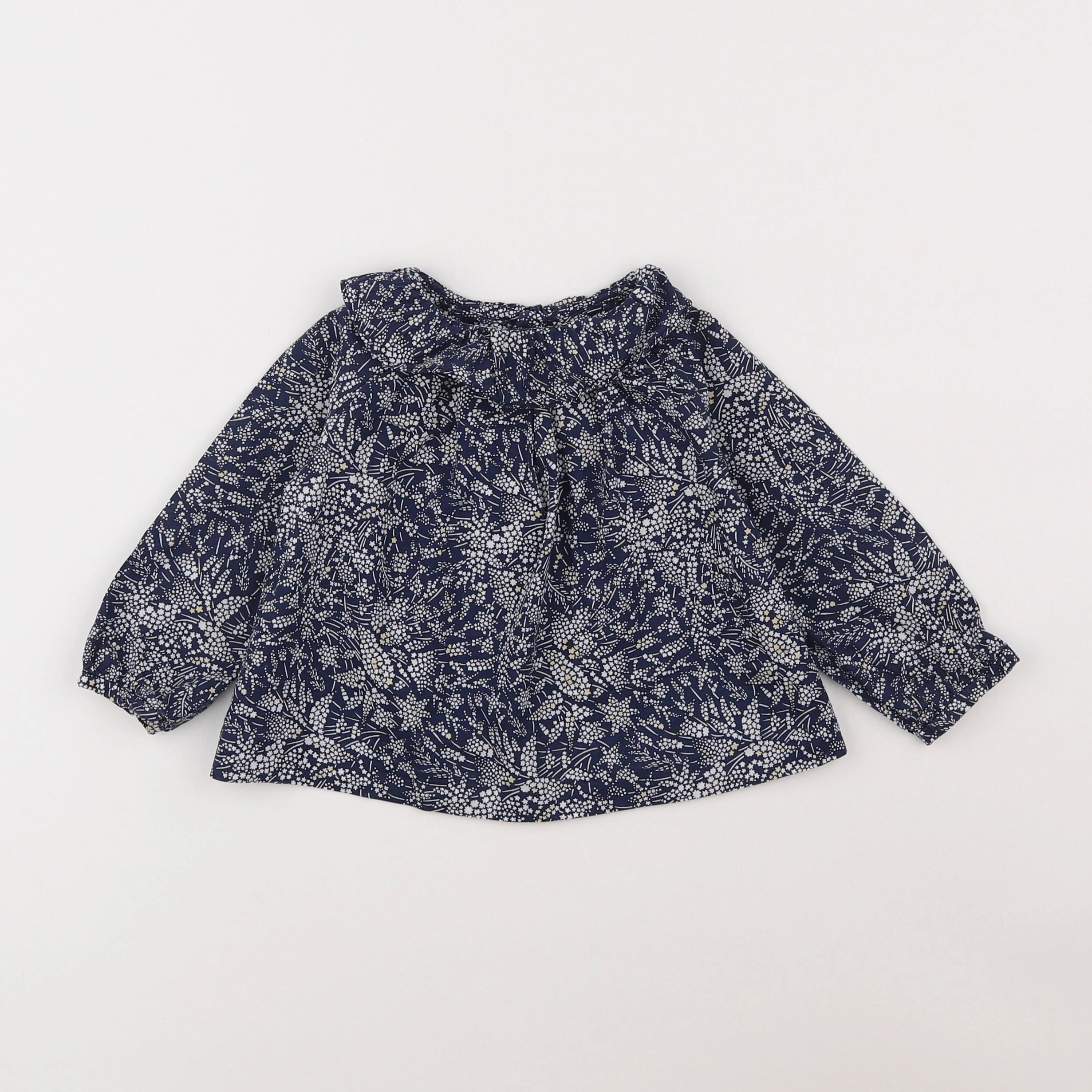 Jacadi - blouse liberty bleu - 18 mois