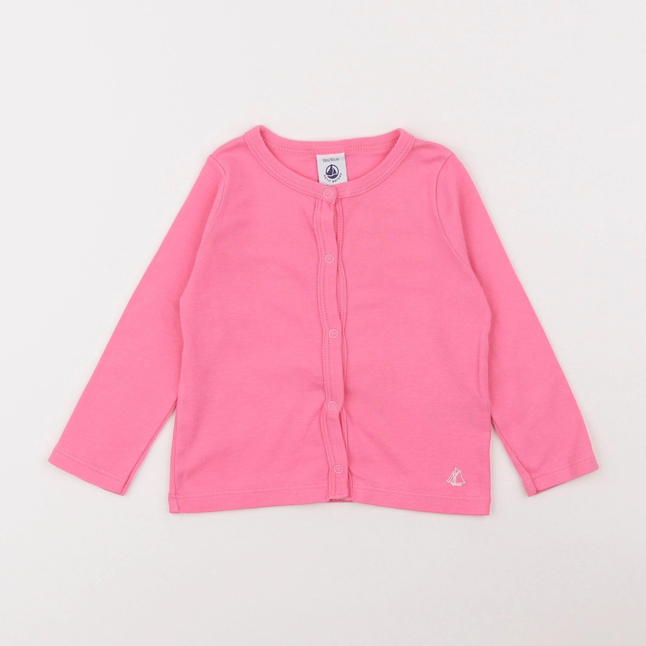 Petit Bateau - tee-shirt rose - 18 mois